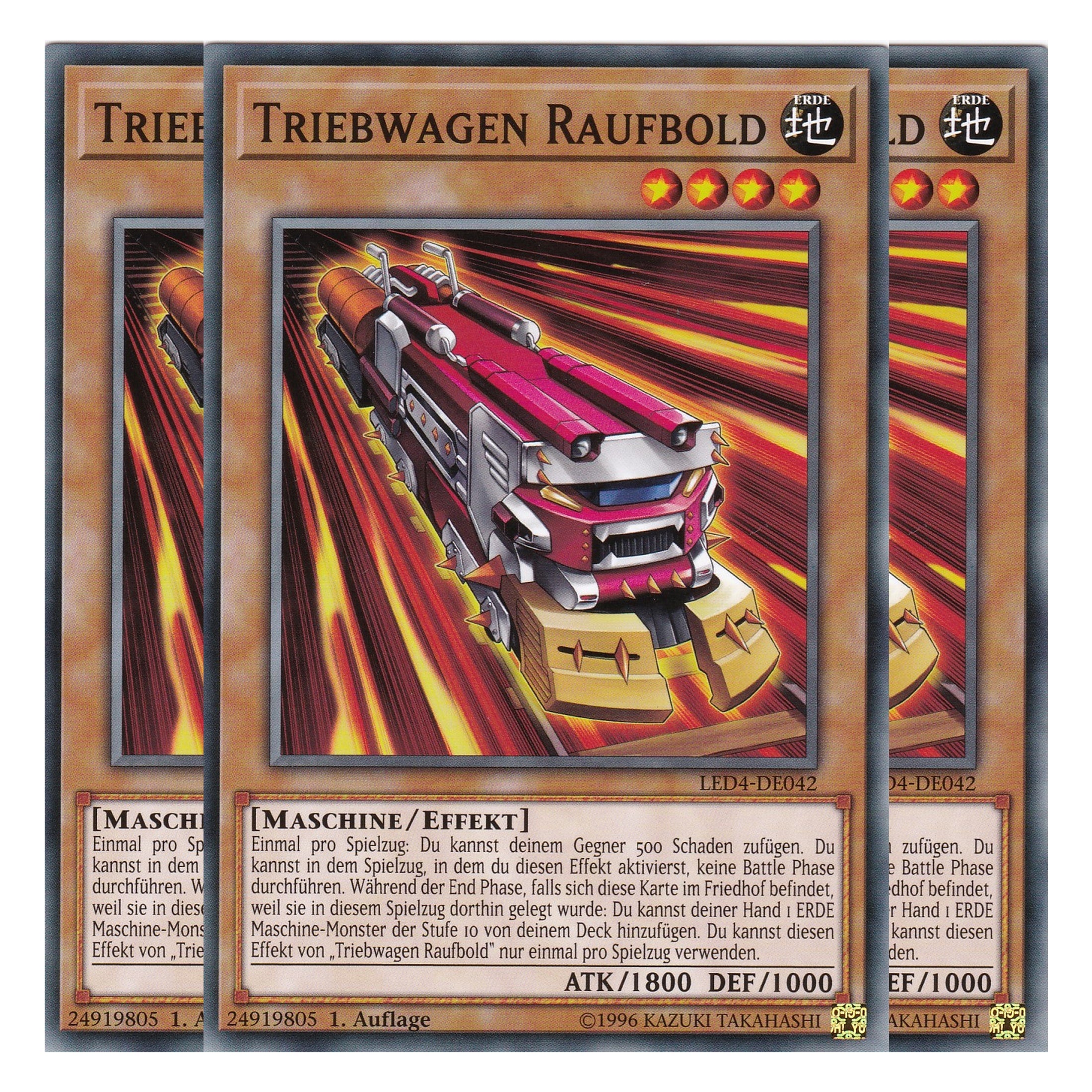 Triebwagen Raufbold - LED4-DE042 - Common - Deutsch - 1. Auflage - Legendary Duelists: Sisters of the Rose - Playset (3 Kopien)