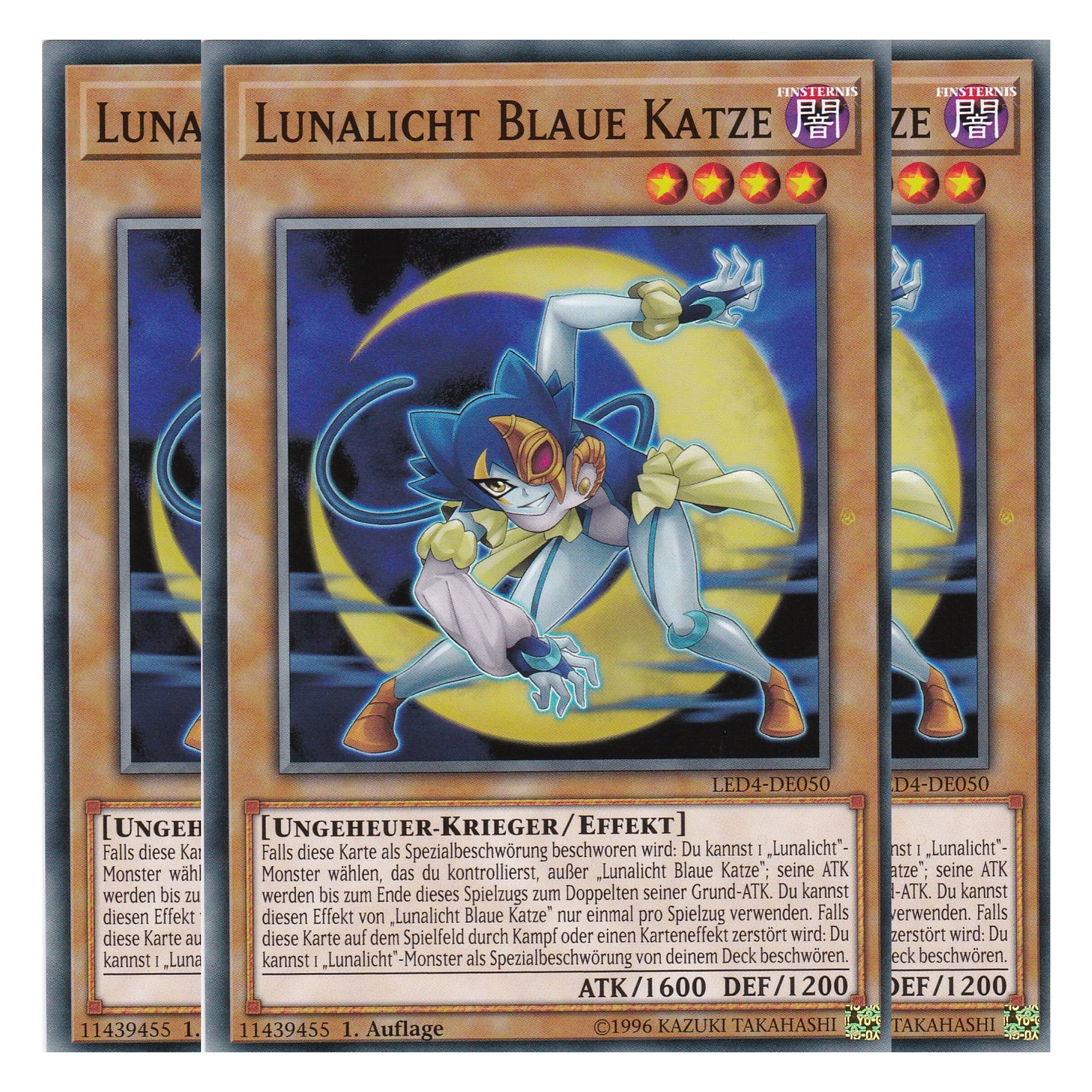 Lunalicht Blaue Katze - LED4-DE050 - Common - Deutsch - 1. Auflage - Legendary Duelists: Sisters of the Rose - Playset (3 Kopien)