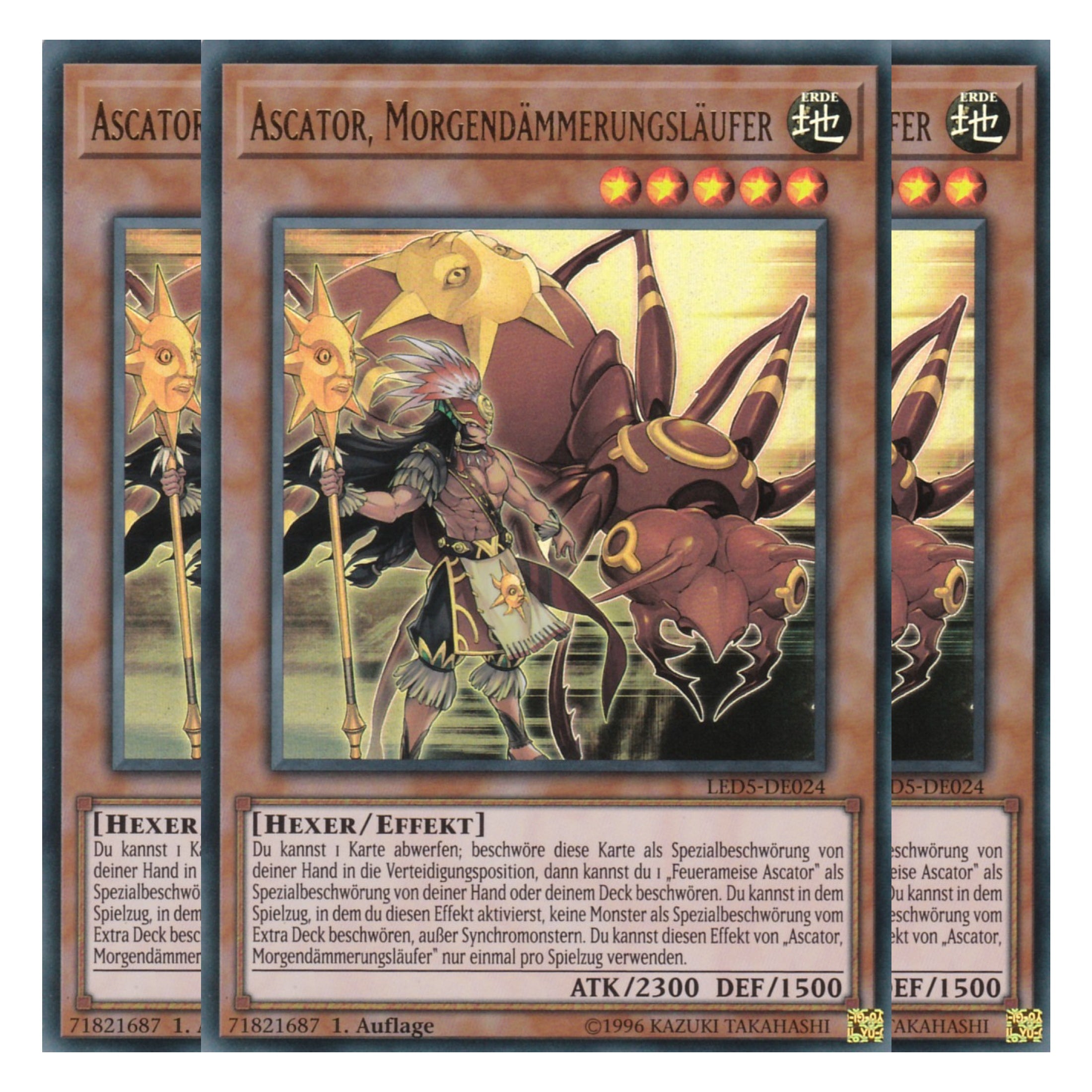 Ascator, Morgendämmerungsläufer - LED5-DE024 - Ultra Rare - Deutsch - 1. Auflage - Legendary Duelists: Immortal Destiny - Playset (3 Kopien)
