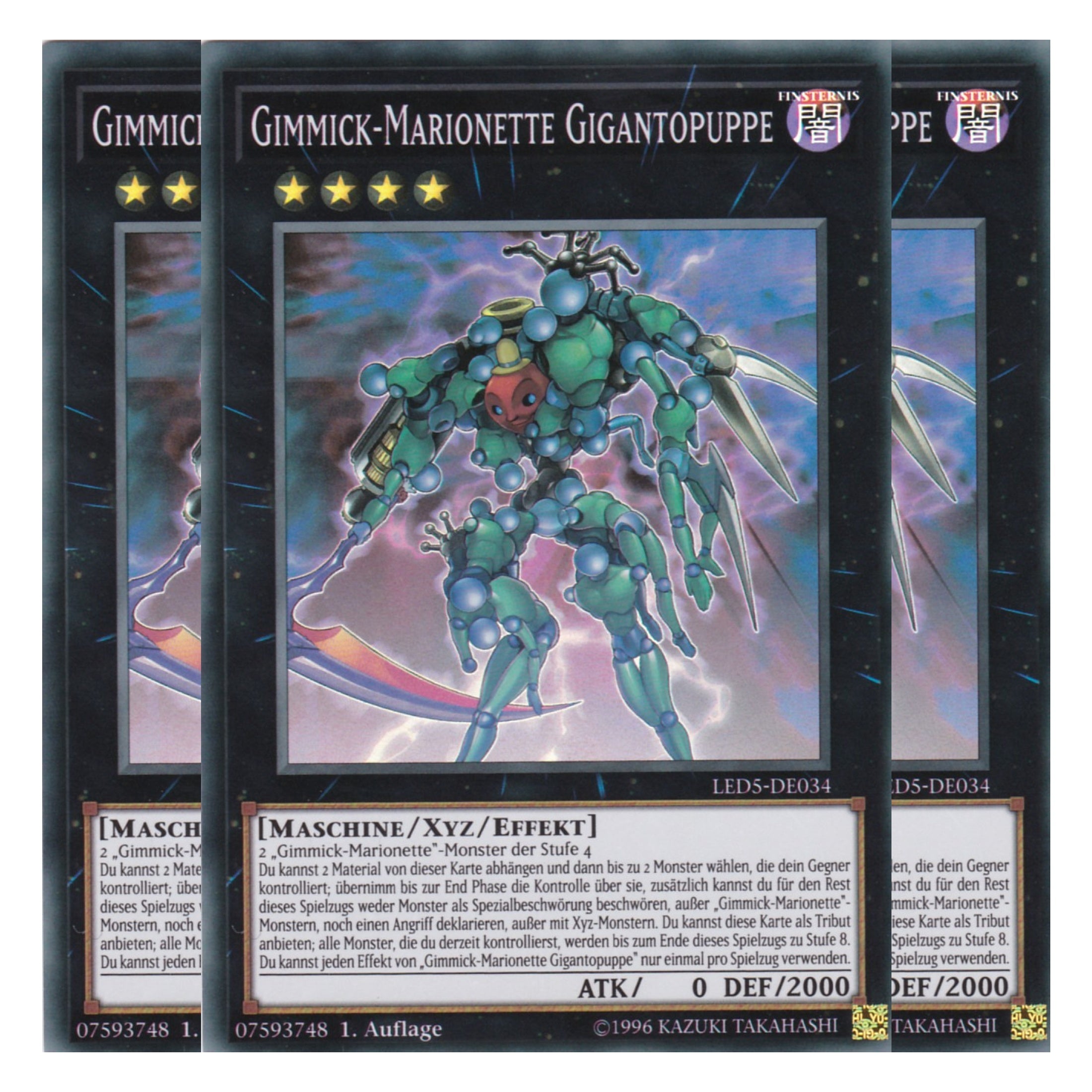 Gimmick-Marionette Gigantopuppe - LED5-DE034 - Super Rare - Deutsch - 1. Auflage - Legendary Duelists: Immortal Destiny - Playset (3 Kopien)