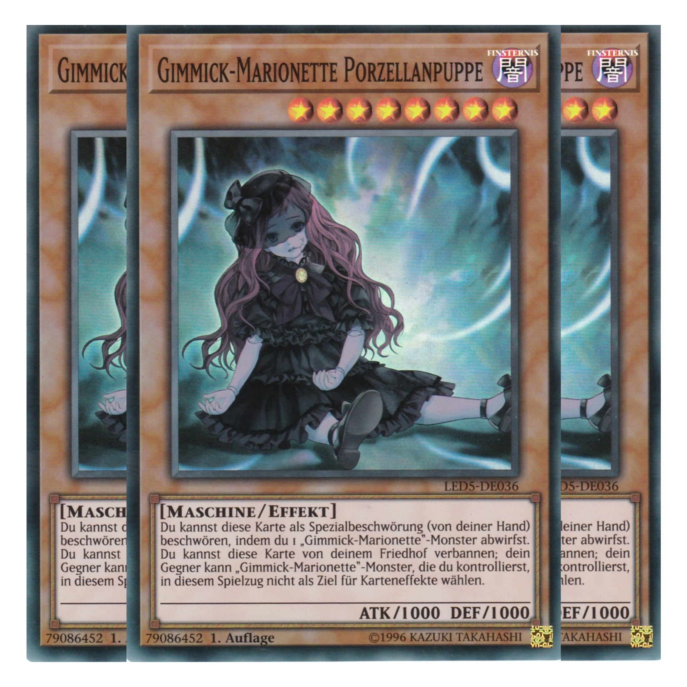 Gimmick-Marionette Porzellanpuppe - LED5-DE036 - Super Rare - Deutsch - 1. Auflage - Legendary Duelists: Immortal Destiny - Playset (3 Kopien)