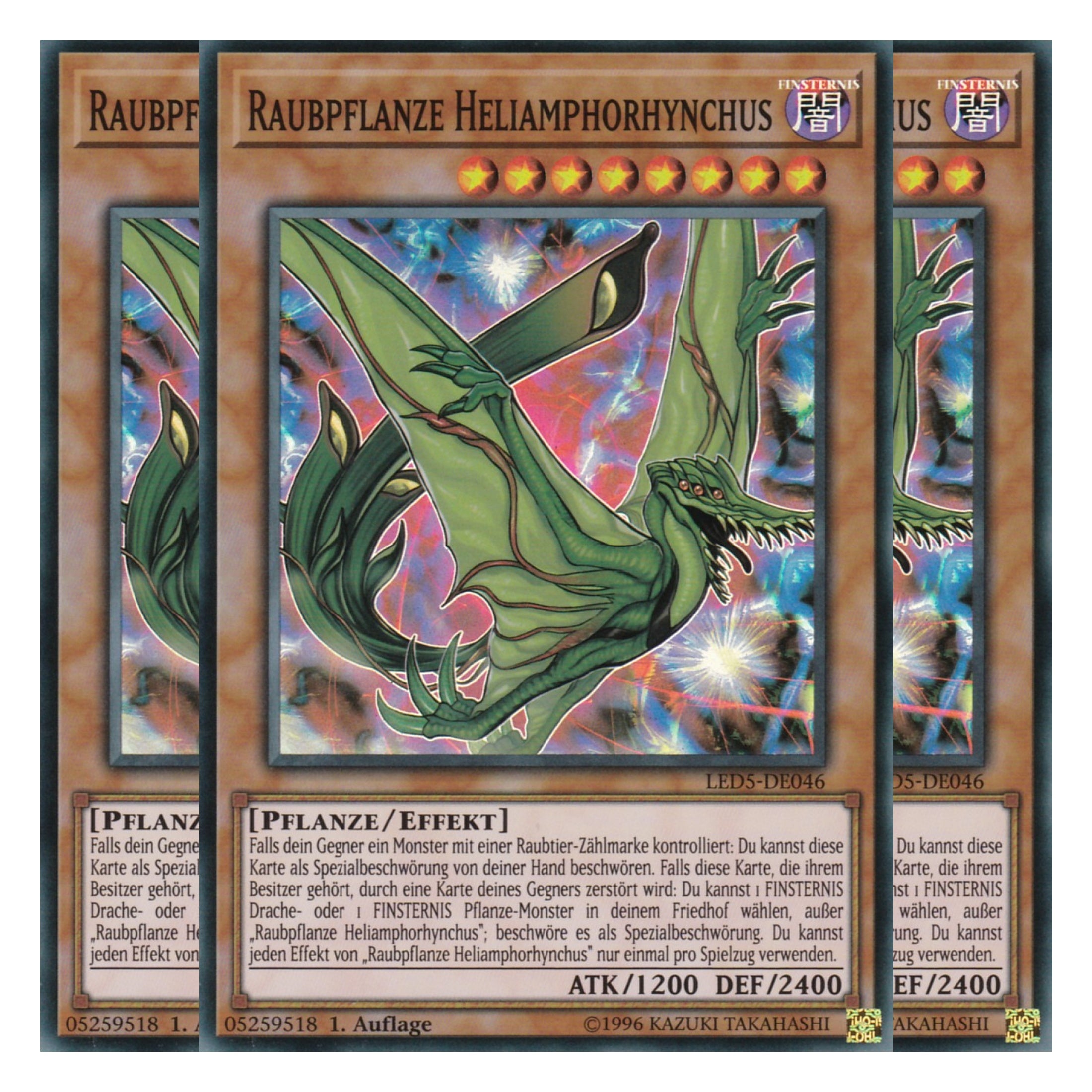 Raubpflanze Heliamphorhynchus - LED5-DE046 - Super Rare - Deutsch - 1. Auflage - Legendary Duelists: Immortal Destiny - Playset (3 Kopien)