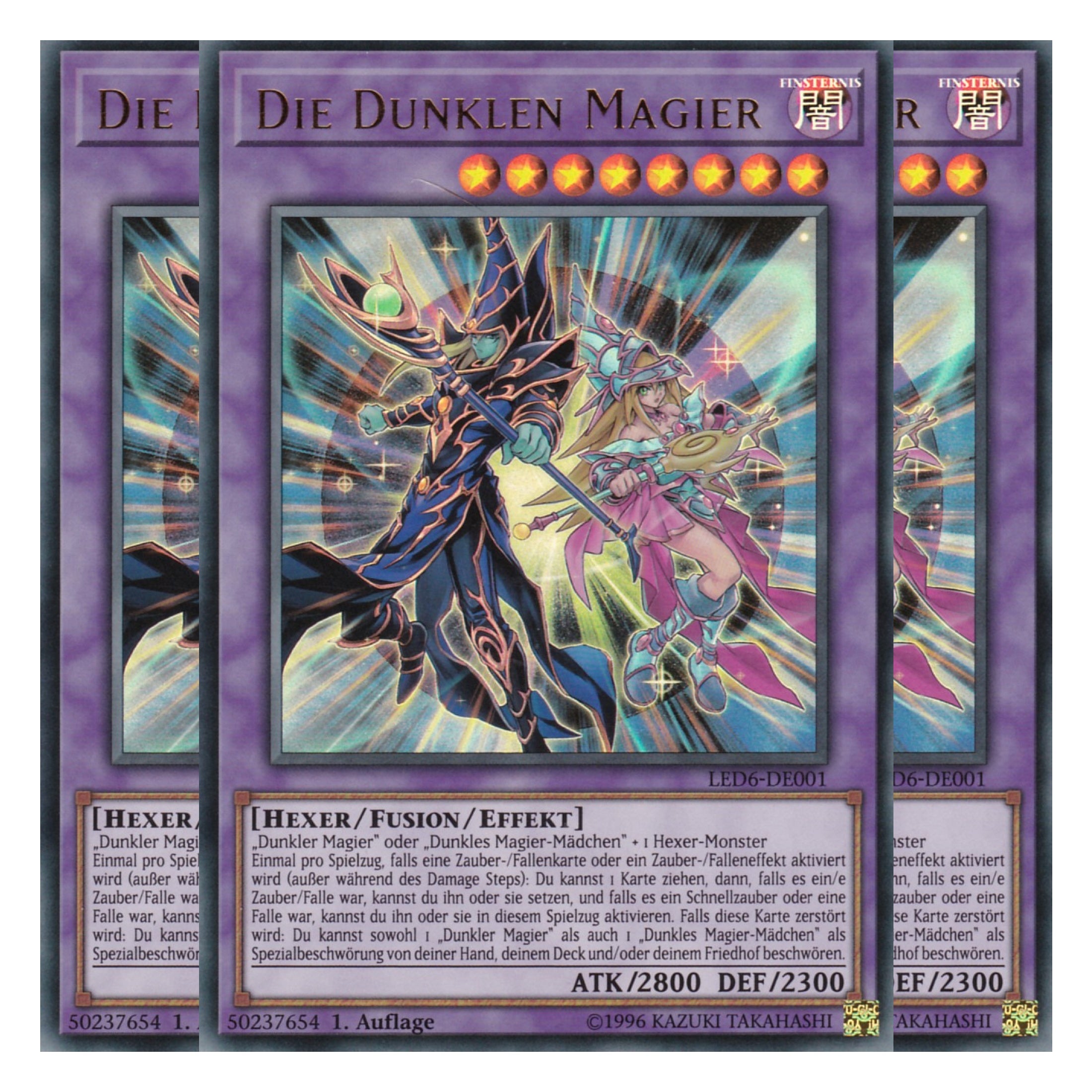 Die Dunklen Magier - LED6-DE001 - Ultra Rare - Deutsch - 1. Auflage - Legendary Duelists: Magical Hero - Playset (3 Kopien)