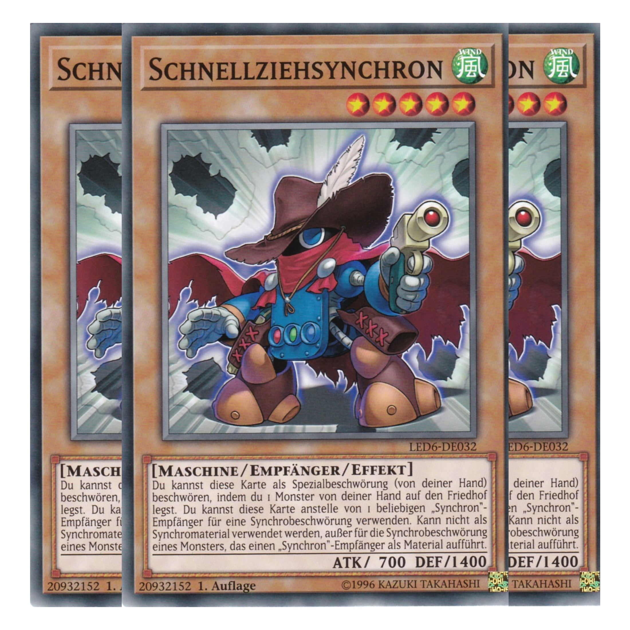 Schnellziehsynchron - LED6-DE032 - Common - Deutsch - 1. Auflage - Legendary Duelists: Magical Hero - Playset (3 Kopien)