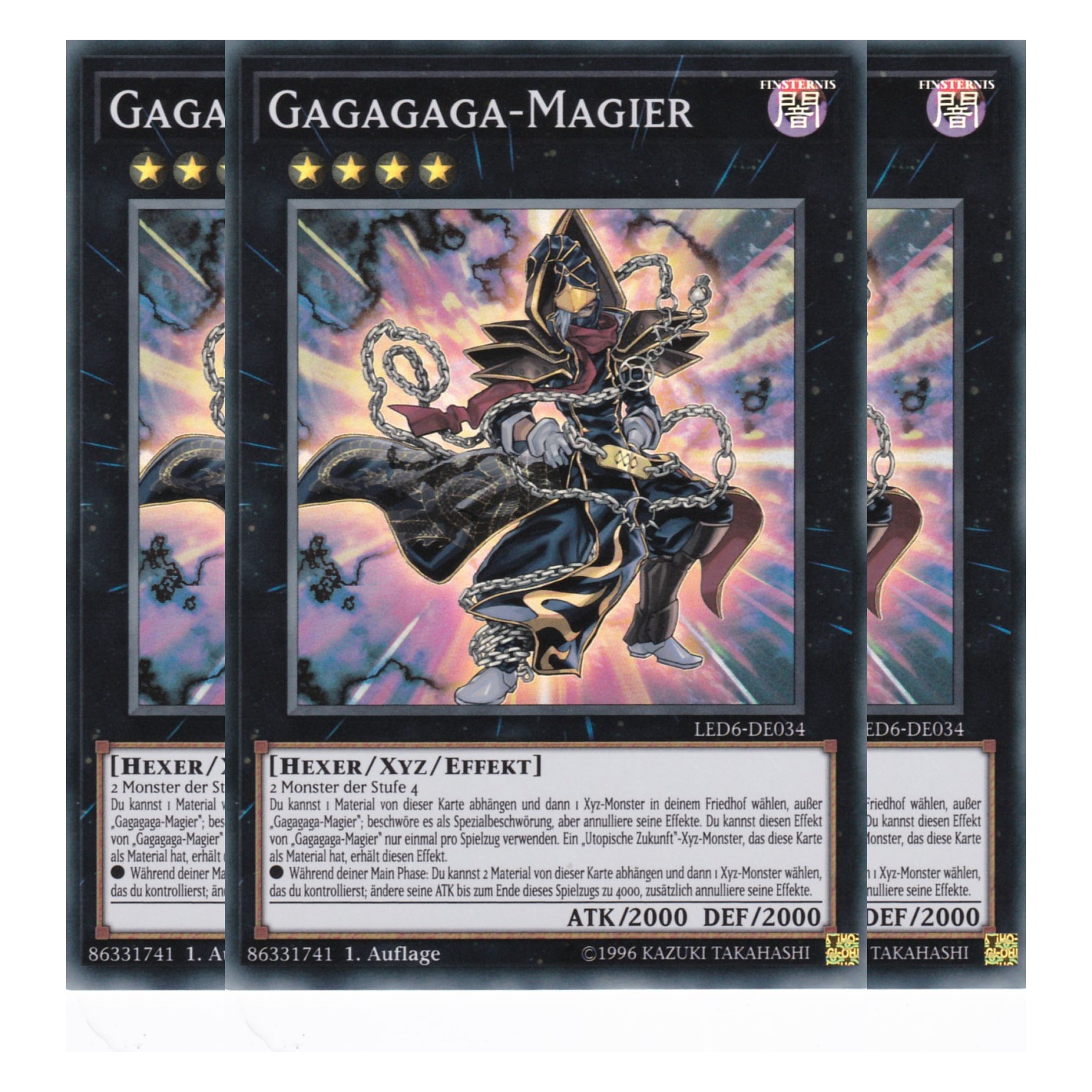 Gagagaga-Magier - LED6-DE034 - Super Rare - Deutsch - 1. Auflage - Legendary Duelists: Magical Hero - Playset (3 Kopien)