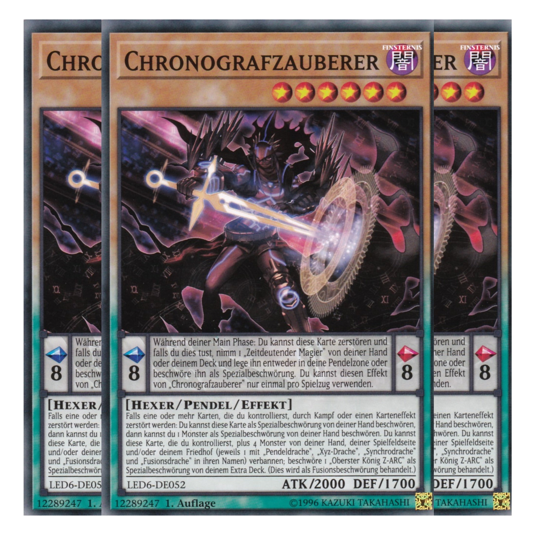 Chronografzauberer - LED6-DE052 - Common - Deutsch - 1. Auflage - Legendary Duelists: Magical Hero - Playset (3 Kopien)