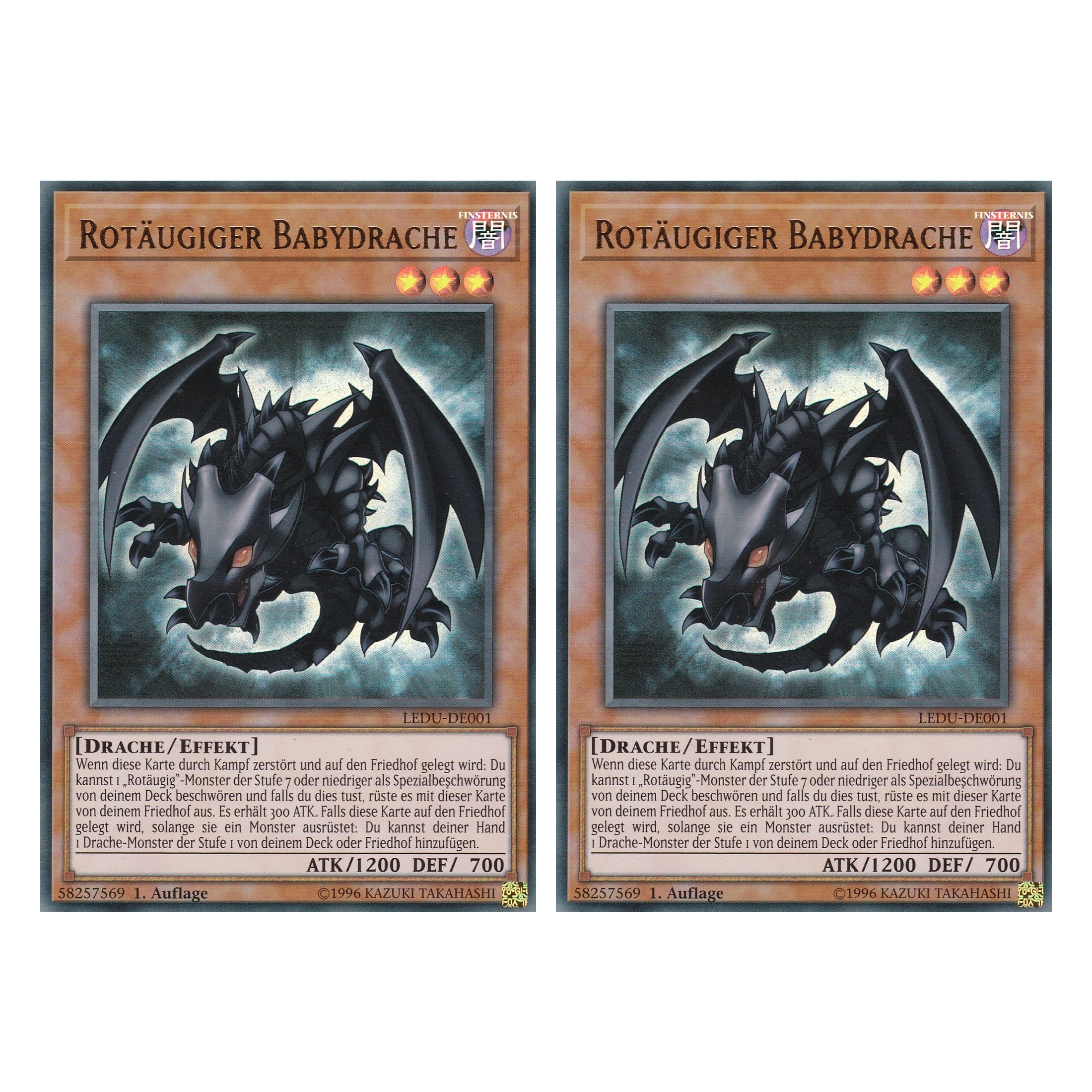 Rotäugiger Babydrache - LEDU-DE001 - Ultra Rare - Deutsch - 1. Auflage - Legendary Duelists - Duo Set (2 Stück) - Yugioh