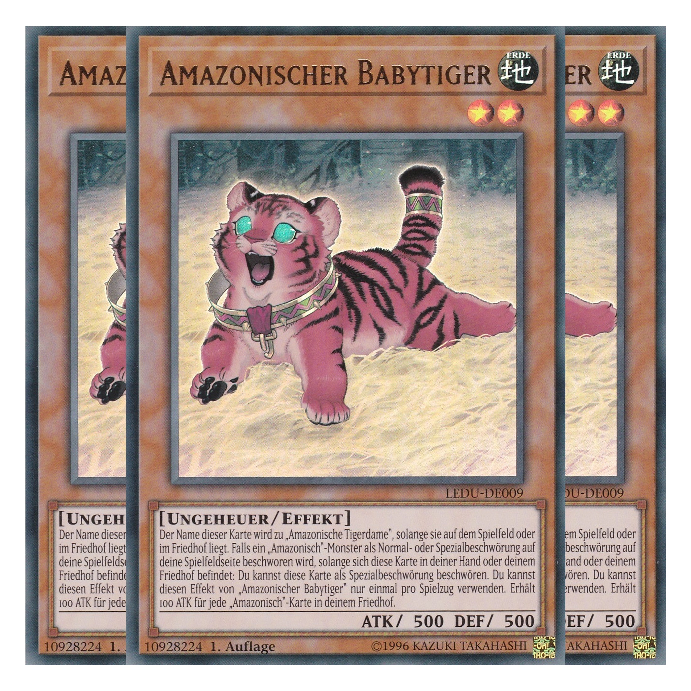 Amazonischer Babytiger - LEDU-DE009 - Ultra Rare - Deutsch - 1. Auflage - Legendary Duelists - Playset (3 Kopien)