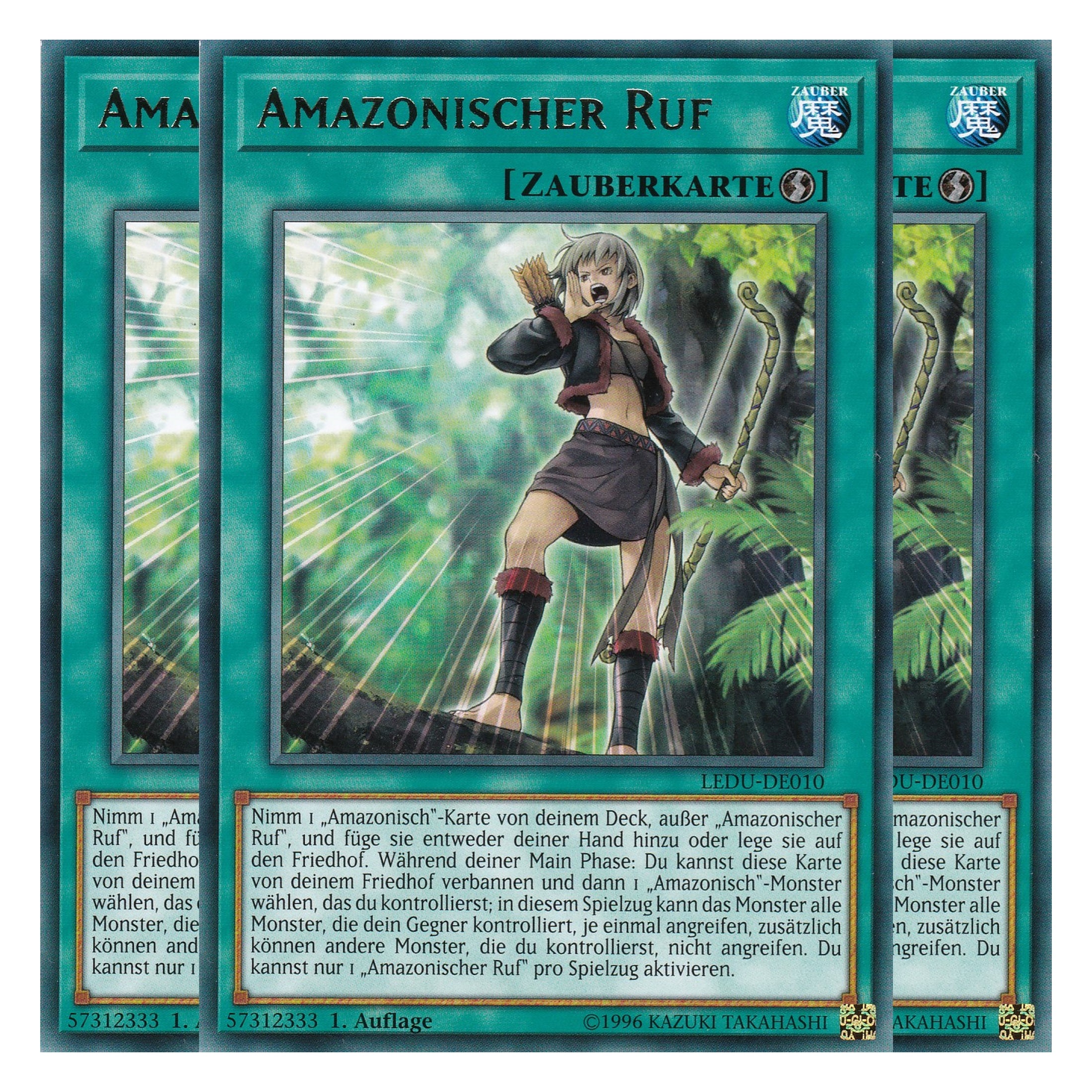 Amazonischer Ruf - LEDU-DE010 - Rare - Deutsch - 1. Auflage - Legendary Duelists - Playset (3 Kopien)