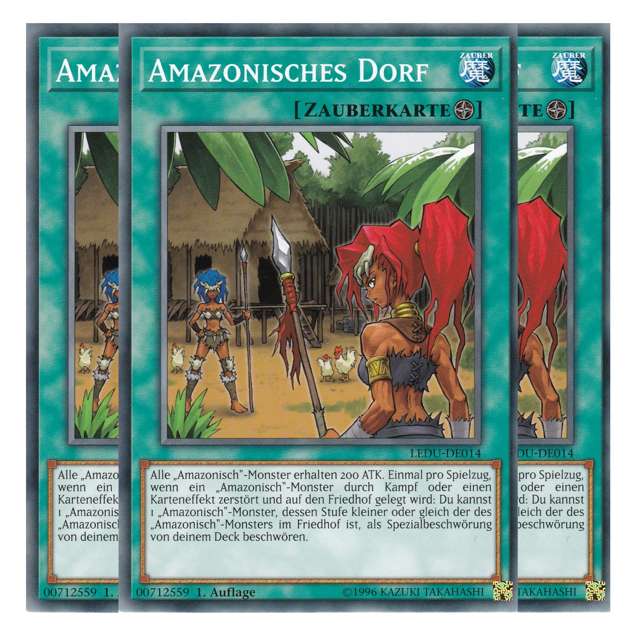 Amazonisches Dorf - LEDU-DE014 - Common - Deutsch - 1. Auflage - Legendary Duelists - Playset (3 Kopien)