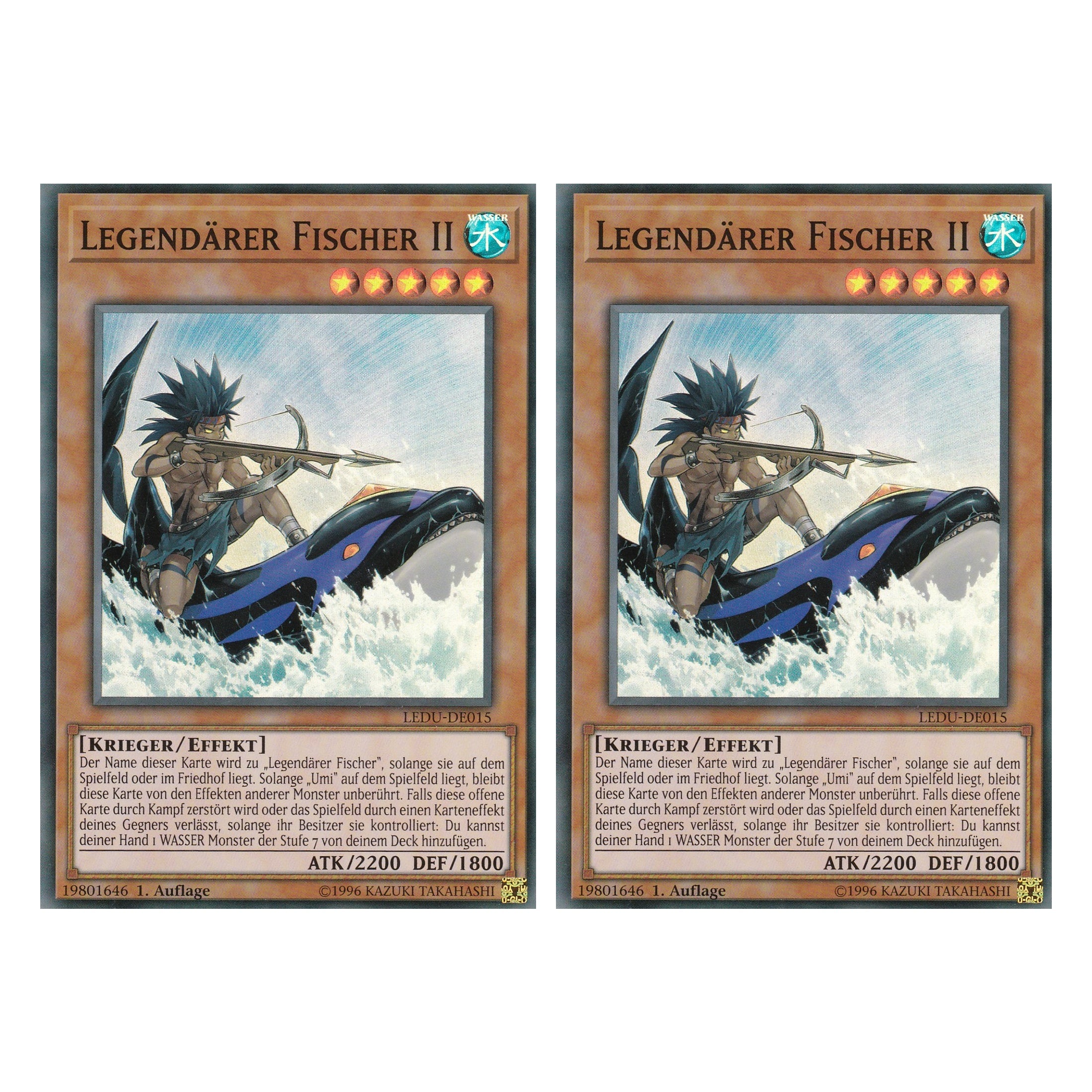 Legendärer Fischer II - LEDU-DE015 - Super Rare - Deutsch - 1. Auflage - Legendary Duelists - Duo Set (2 Stück) - Yugioh