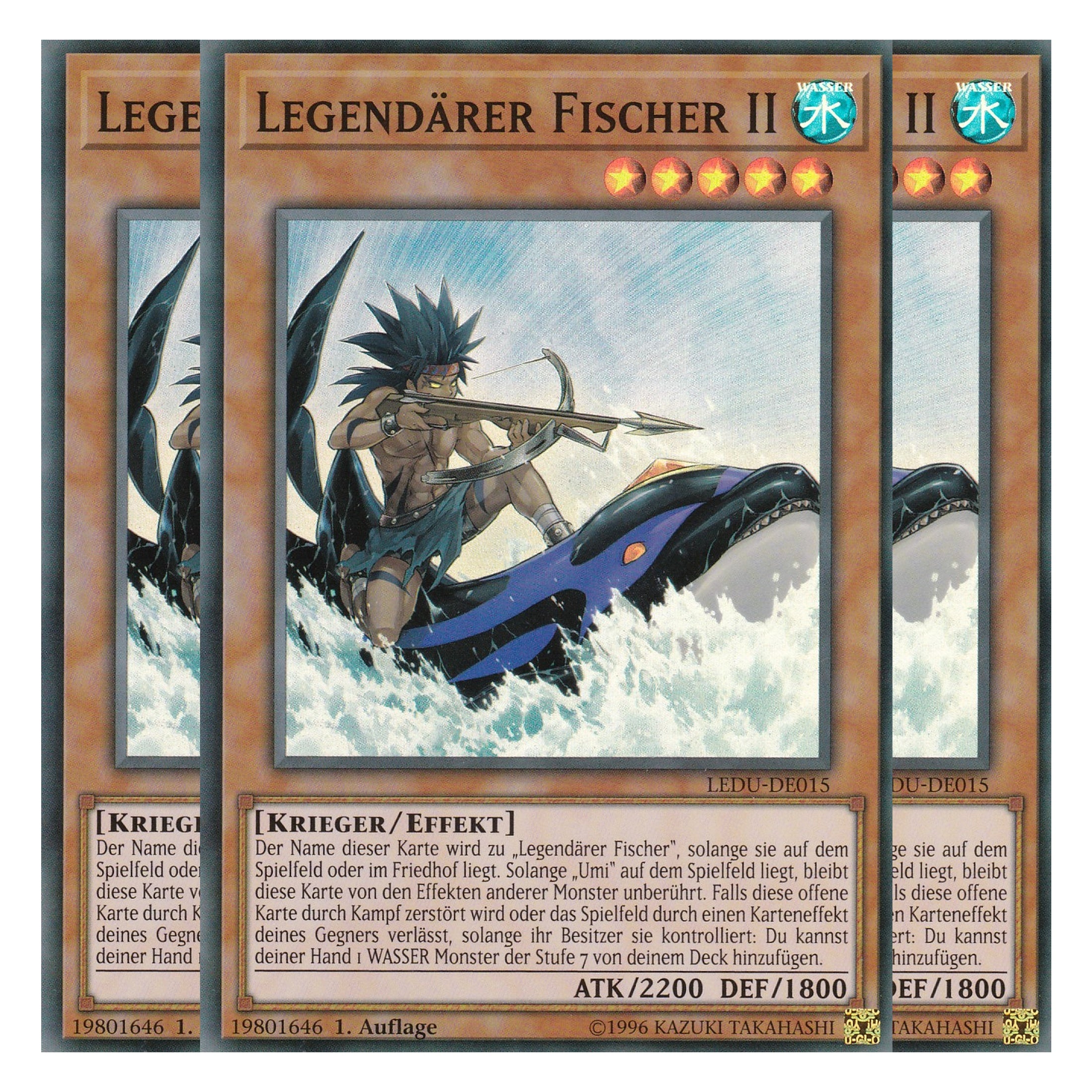 Legendärer Fischer II - LEDU-DE015 - Super Rare - Deutsch - 1. Auflage - Legendary Duelists - Playset (3 Kopien)