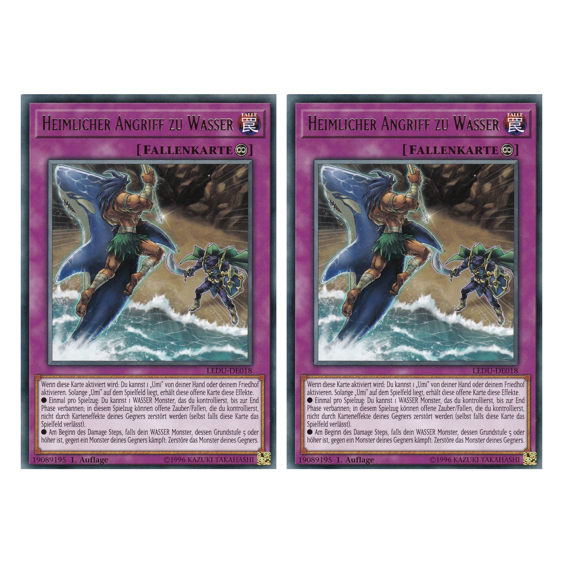 Heimlicher Angriff zu Wasser - LEDU-DE018 - Rare - Deutsch - 1. Auflage - Legendary Duelists - Duo Set (2 Stück) - Yugioh