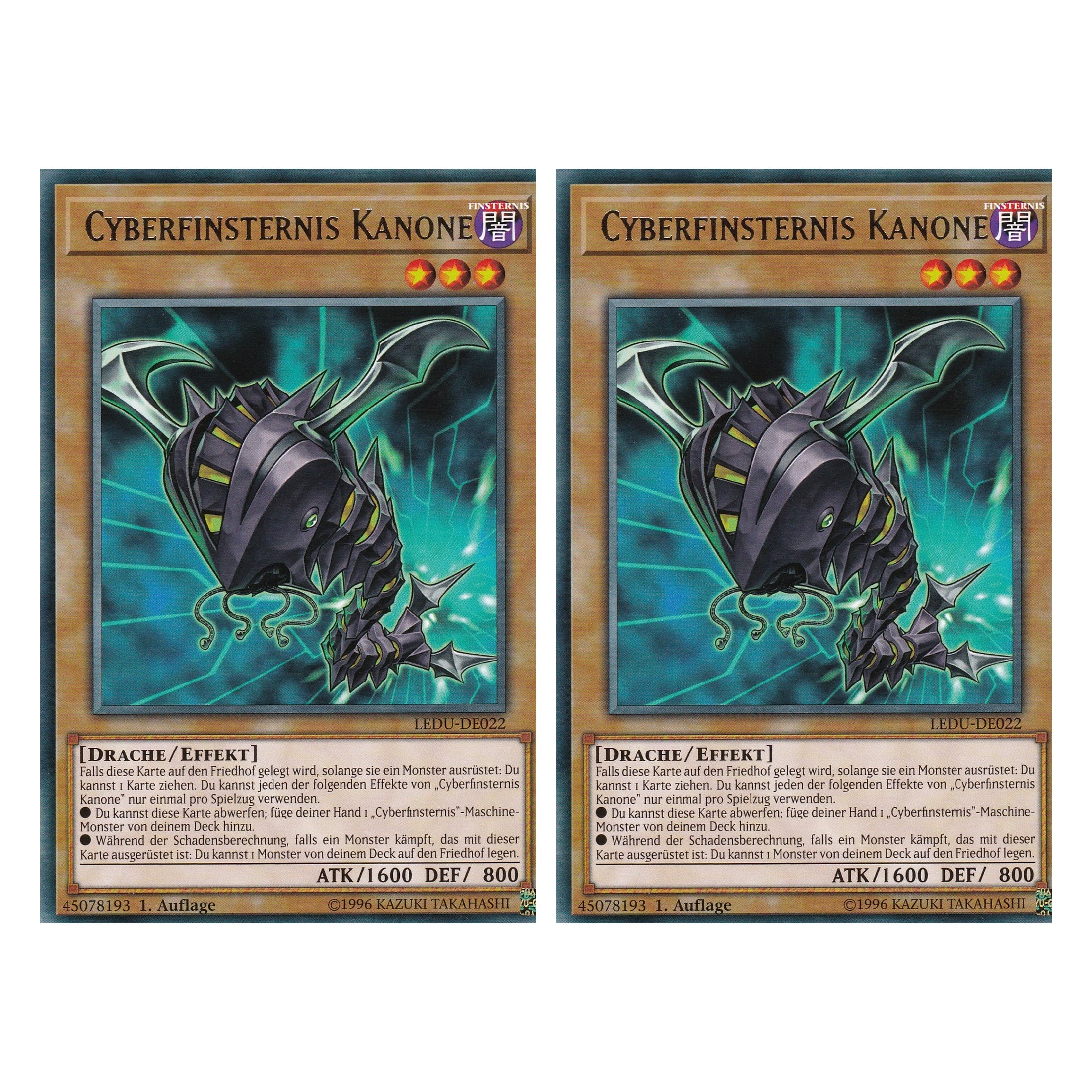 Cyberfinsternis Kanone - LEDU-DE022 - Rare - Deutsch - 1. Auflage - Legendary Duelists - Duo Set (2 Stück) - Yugioh