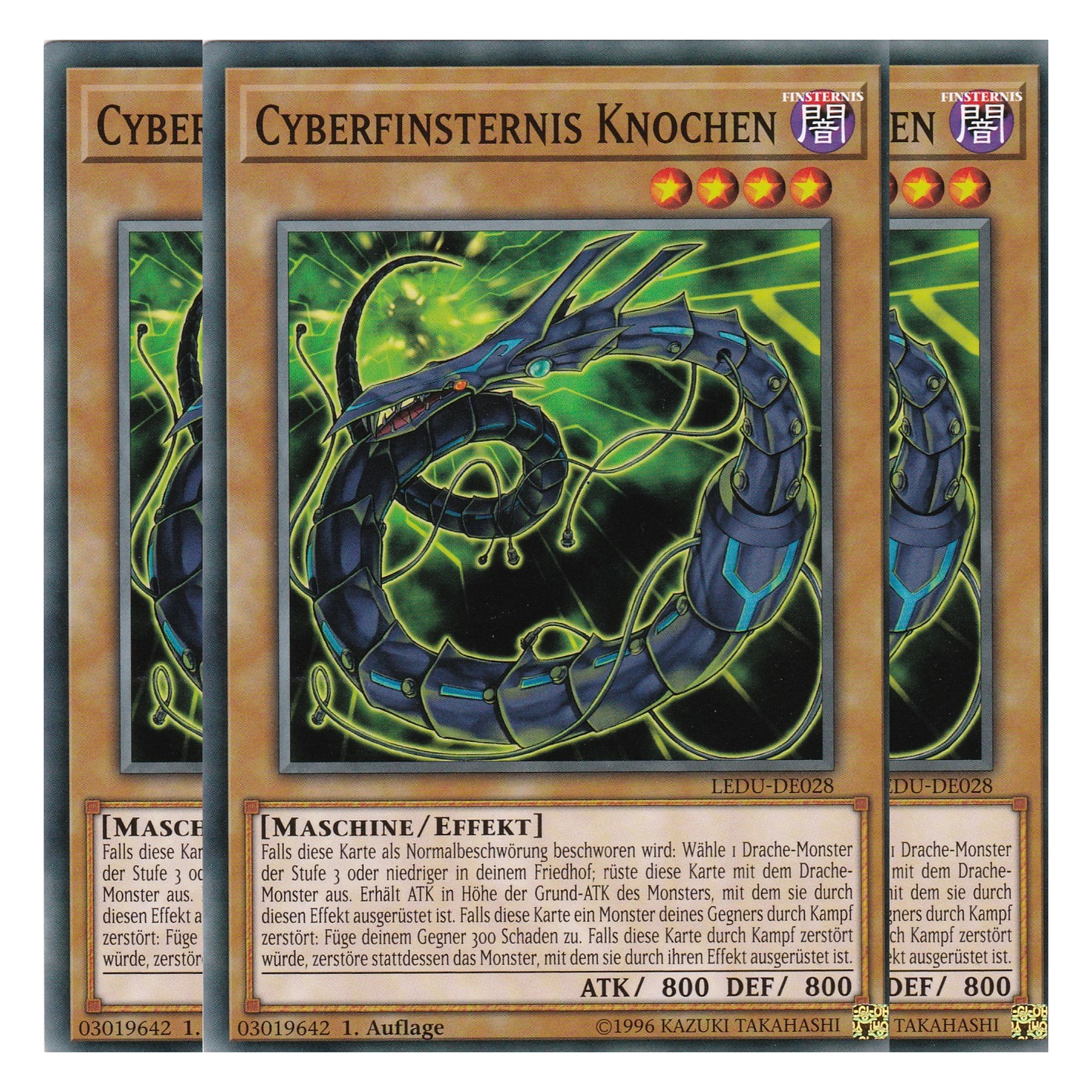 Cyberfinsternis Knochen - LEDU-DE028 - Common - Deutsch - 1. Auflage - Legendary Duelists - Playset (3 Kopien)