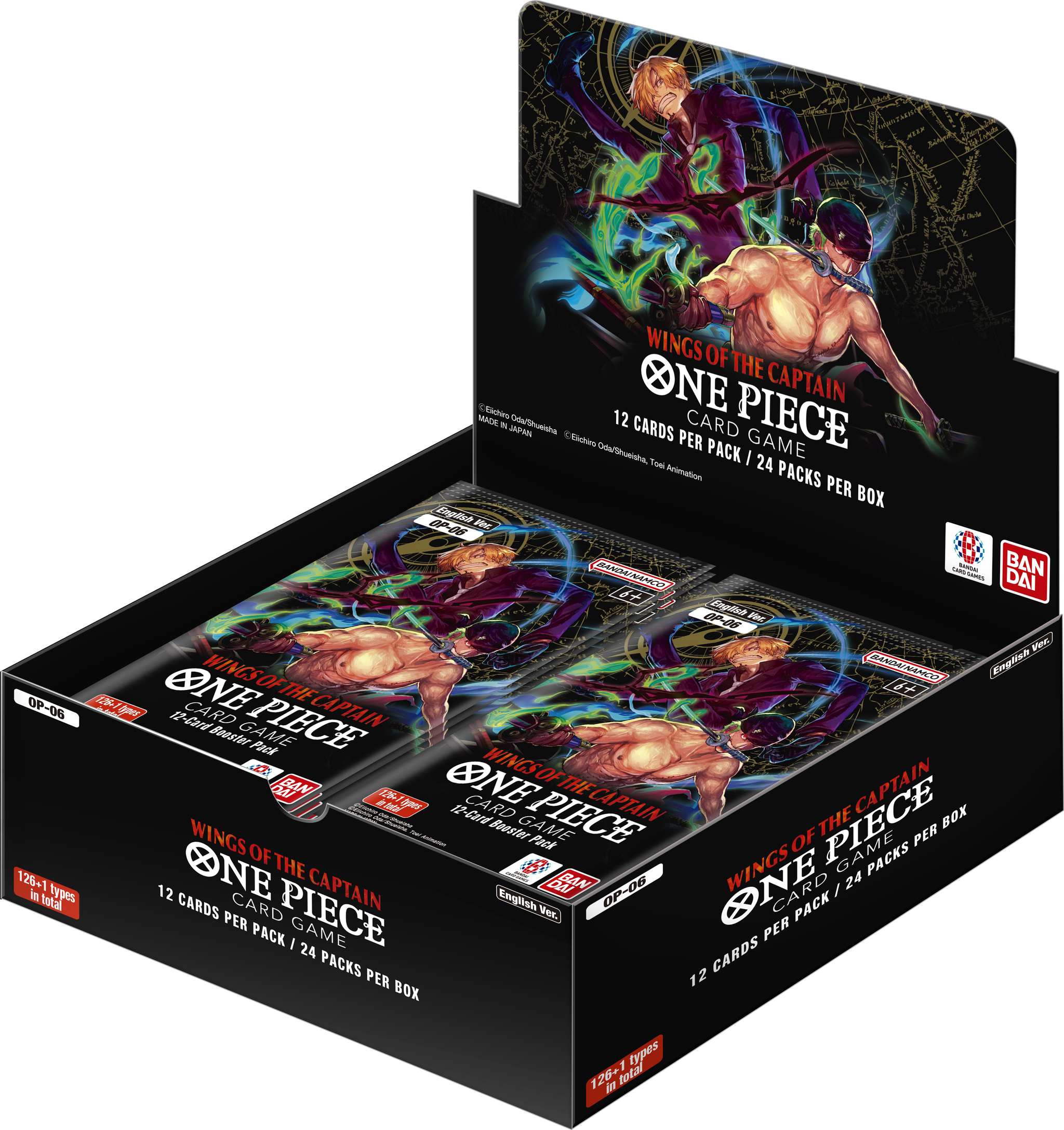 One Piece Trading Card Game - Wings of The Captain (OP06) - Display (24 Booster Packs) - Englisch - Originalverpackt