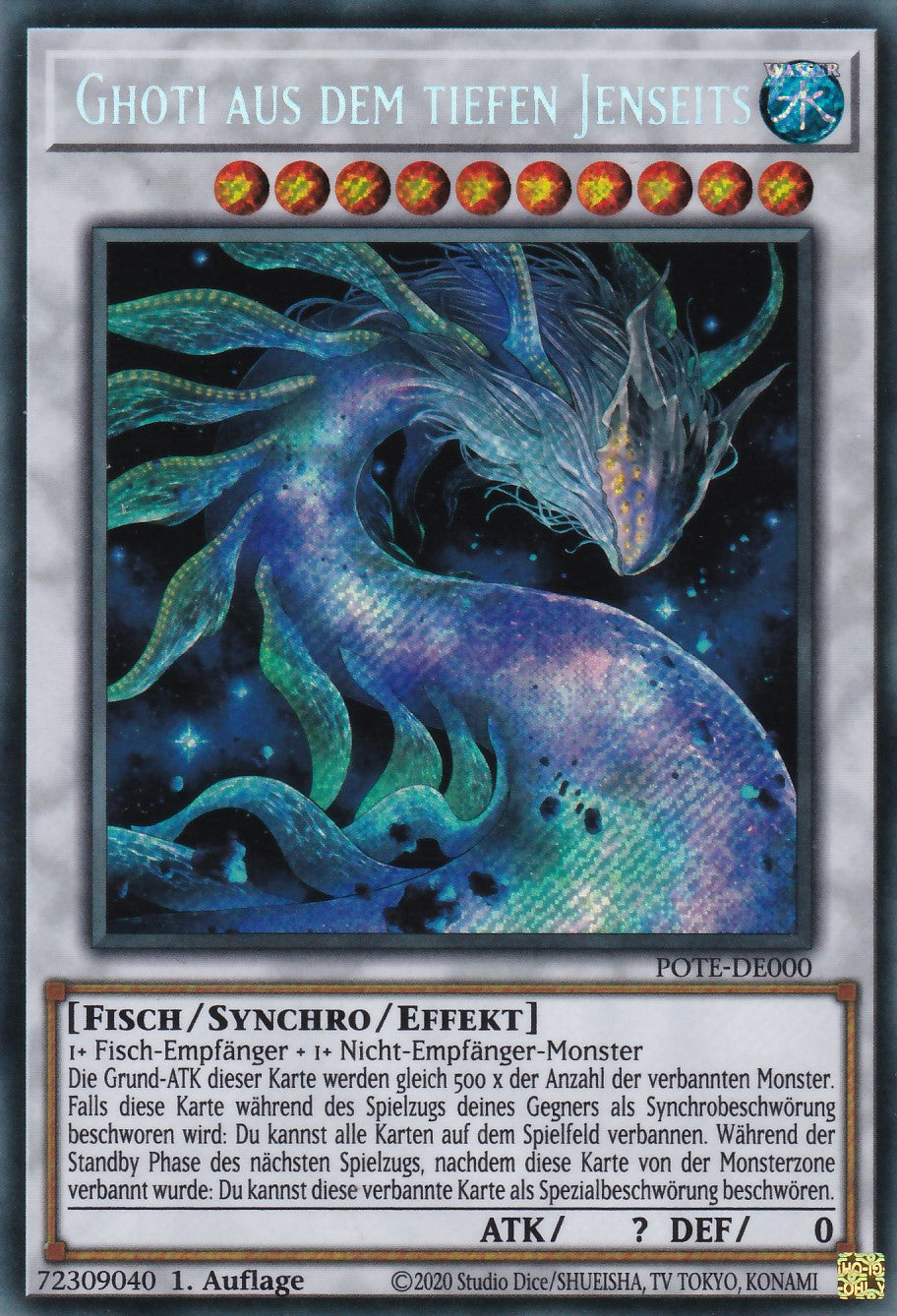 Ghoti aus dem tiefen Jenseits - POTE-DE000 - Secret Rare - Deutsch - 1. Auflage - Power of the Elements