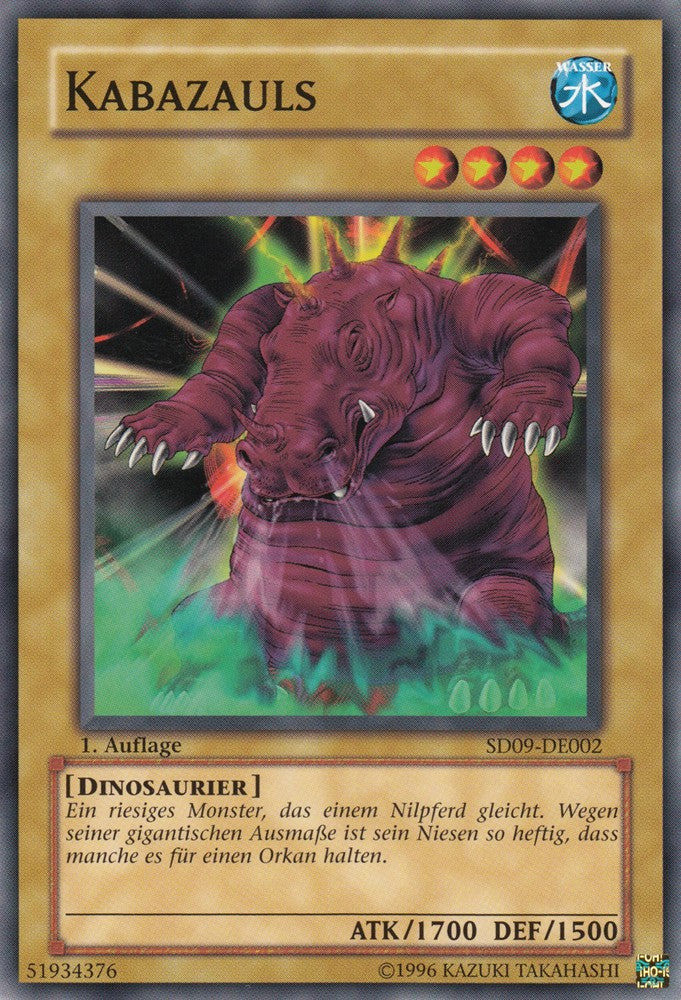 Kabazauls - SD09-DE002 - Common - Deutsch - 1. Auflage - Structure Deck: Dinosaur's Rage - Yugioh