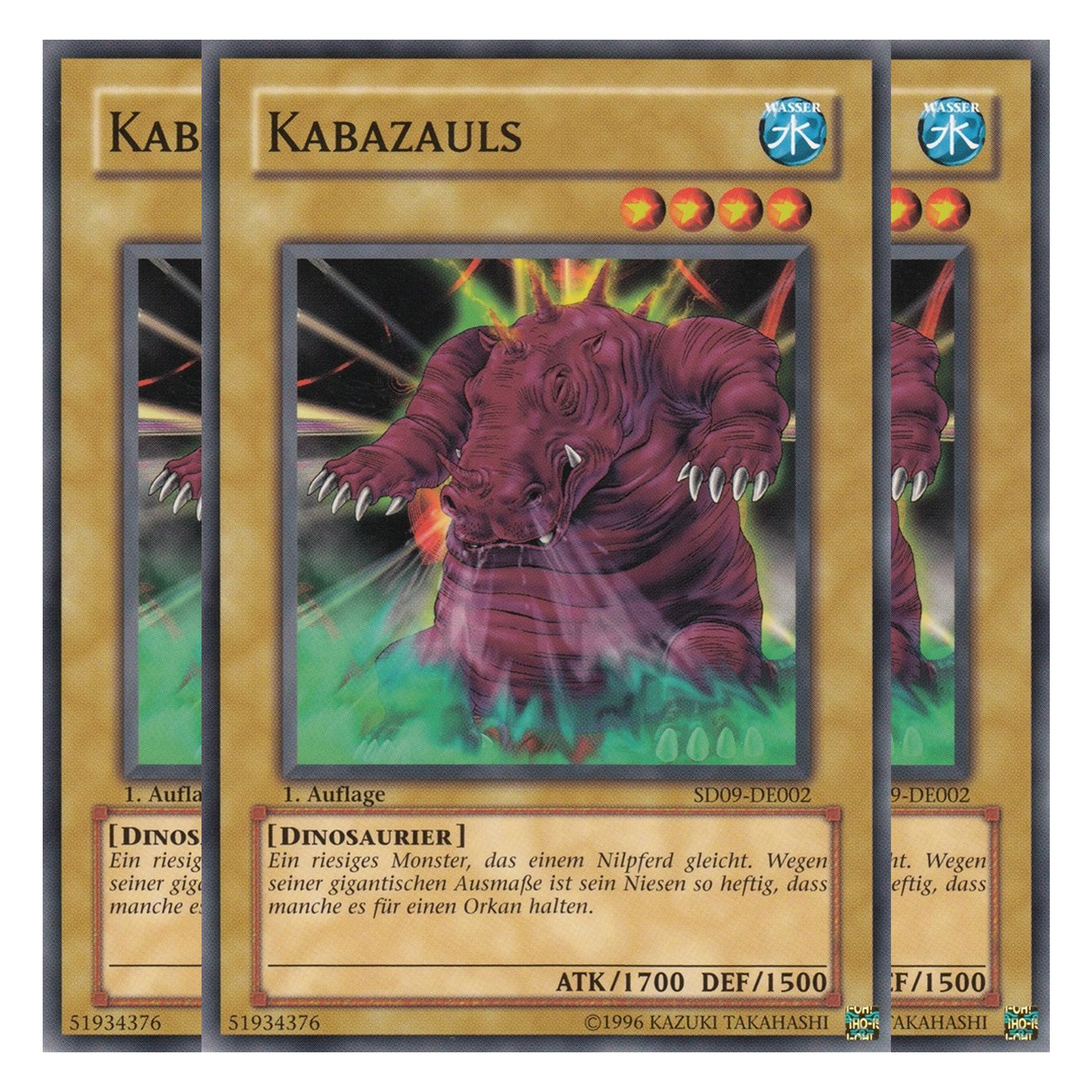 Kabazauls - SD09-DE002 - Common - Deutsch - 1. Auflage - Structure Deck: Dinosaur's Rage - Playset (3 Kopien)