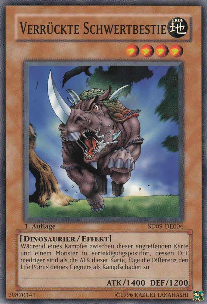 Verrückte Schwertbestie - SD09-DE004 - Common - Deutsch - 1. Auflage - Structure Deck: Dinosaur's Rage - Yugioh