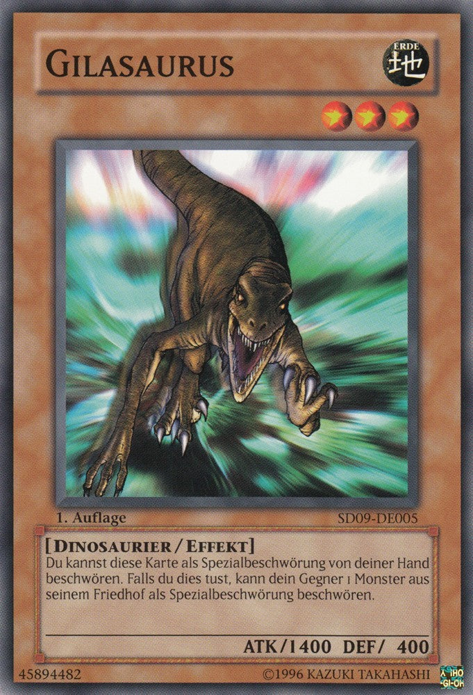 Gilasaurus - SD09-DE005 - Common - Deutsch - 1. Auflage - Structure Deck: Dinosaur's Rage - Yugioh