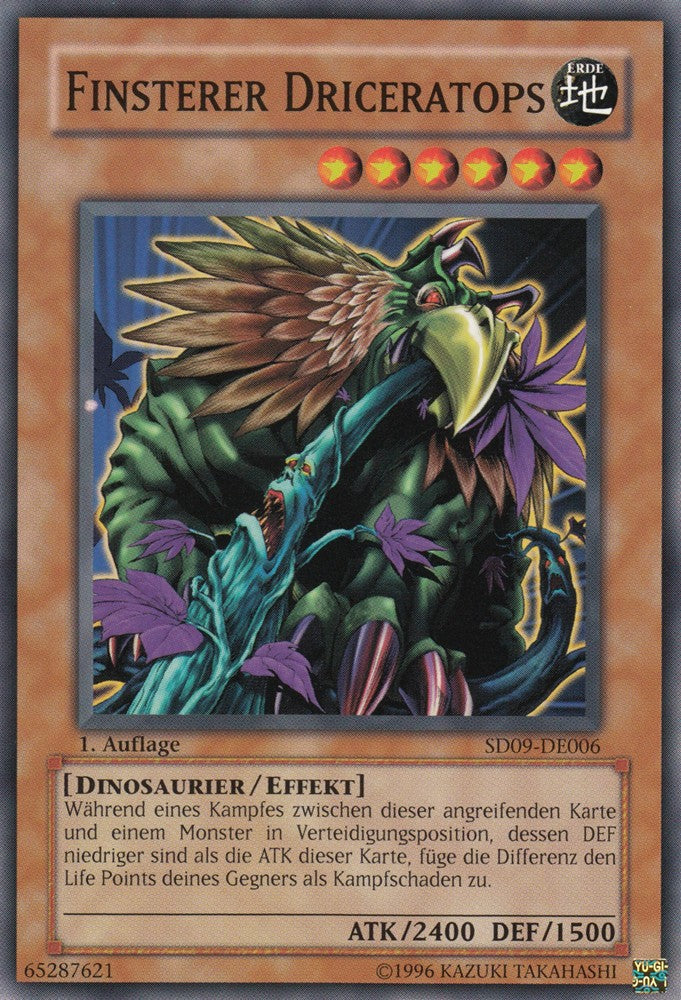 Finsterer Driceratops - SD09-DE006 - Common - Deutsch - 1. Auflage - Structure Deck: Dinosaur's Rage - Yugioh