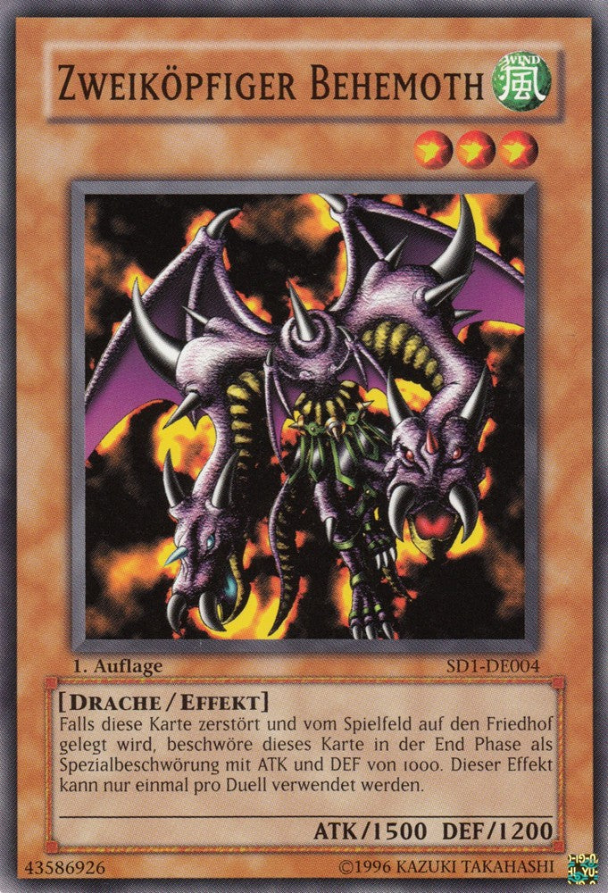 Zweiköpfiger Behemoth - SD1-DE004 - Common - Deutsch - 1. Auflage - Structure Deck: Dragon's Roar - Yugioh
