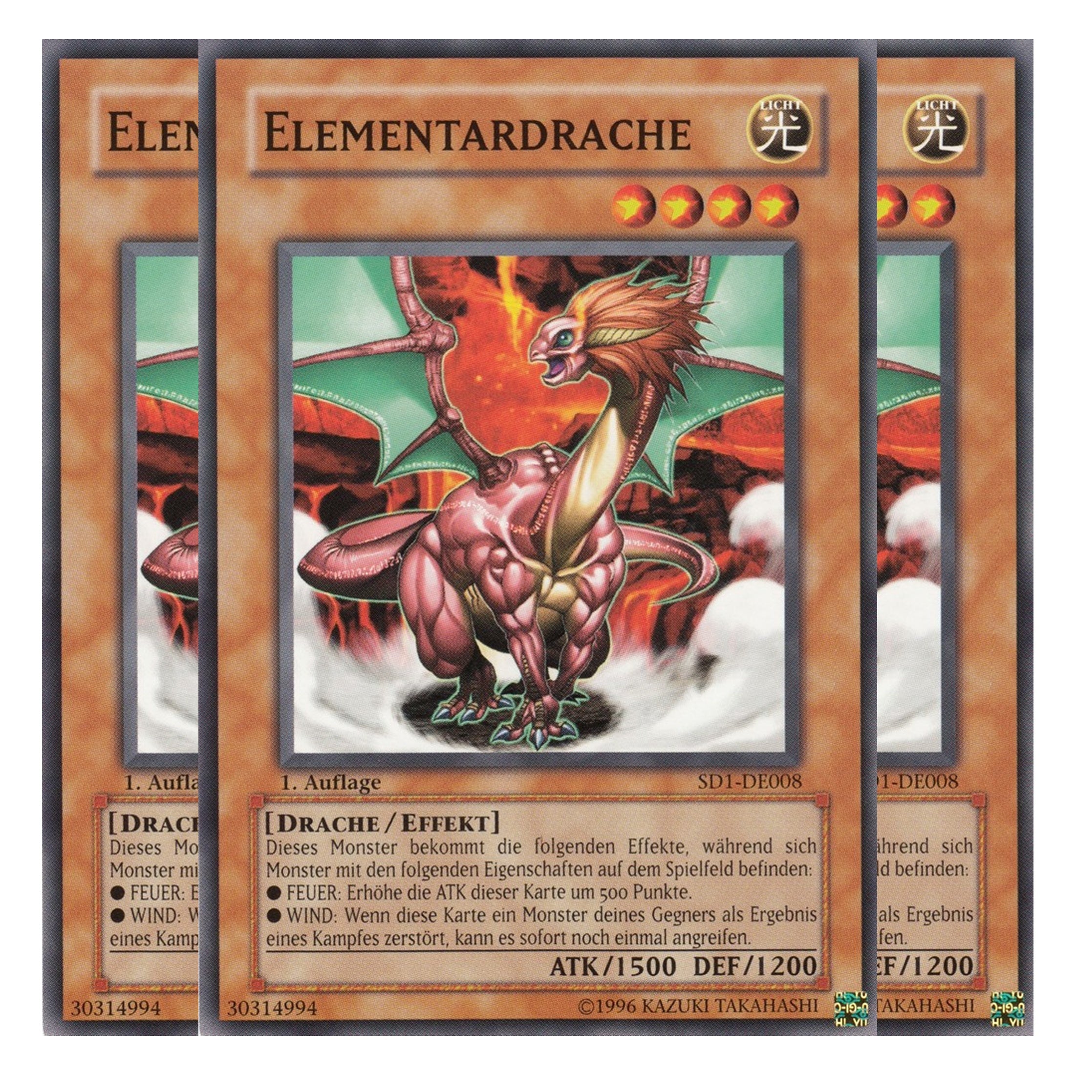 Elementardrache - SD1-DE008 - Common - Deutsch - 1. Auflage - Structure Deck: Dragon's Roar - Playset (3 Kopien)