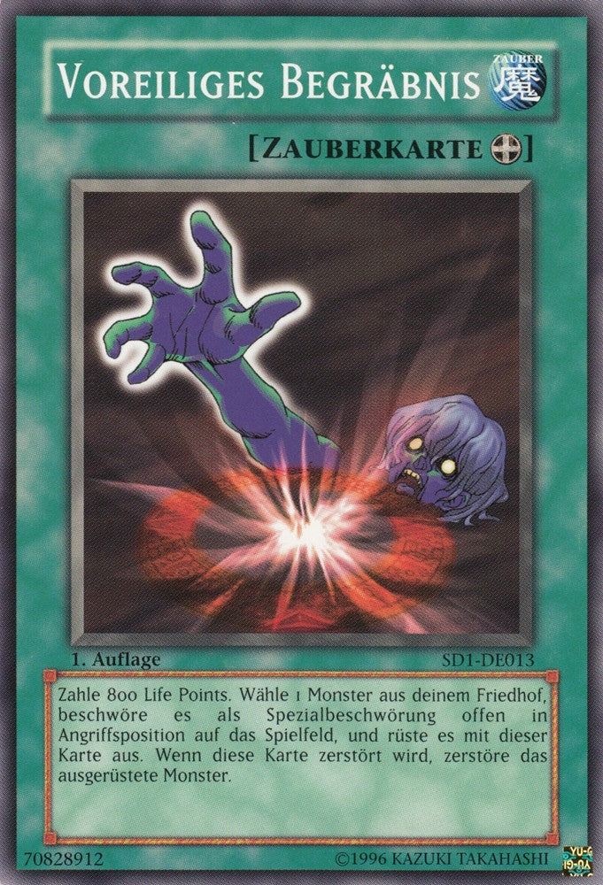 Voreiliges Begräbnis - SD1-DE013 - Common - Deutsch - 1. Auflage - Structure Deck: Dragon's Roar - Yugioh