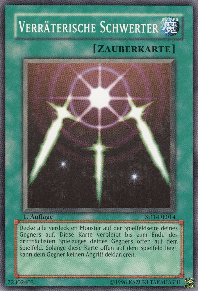 Verräterische Schwerter - SD1-DE014 - Common - Deutsch - 1. Auflage - Structure Deck: Dragon's Roar - Yugioh