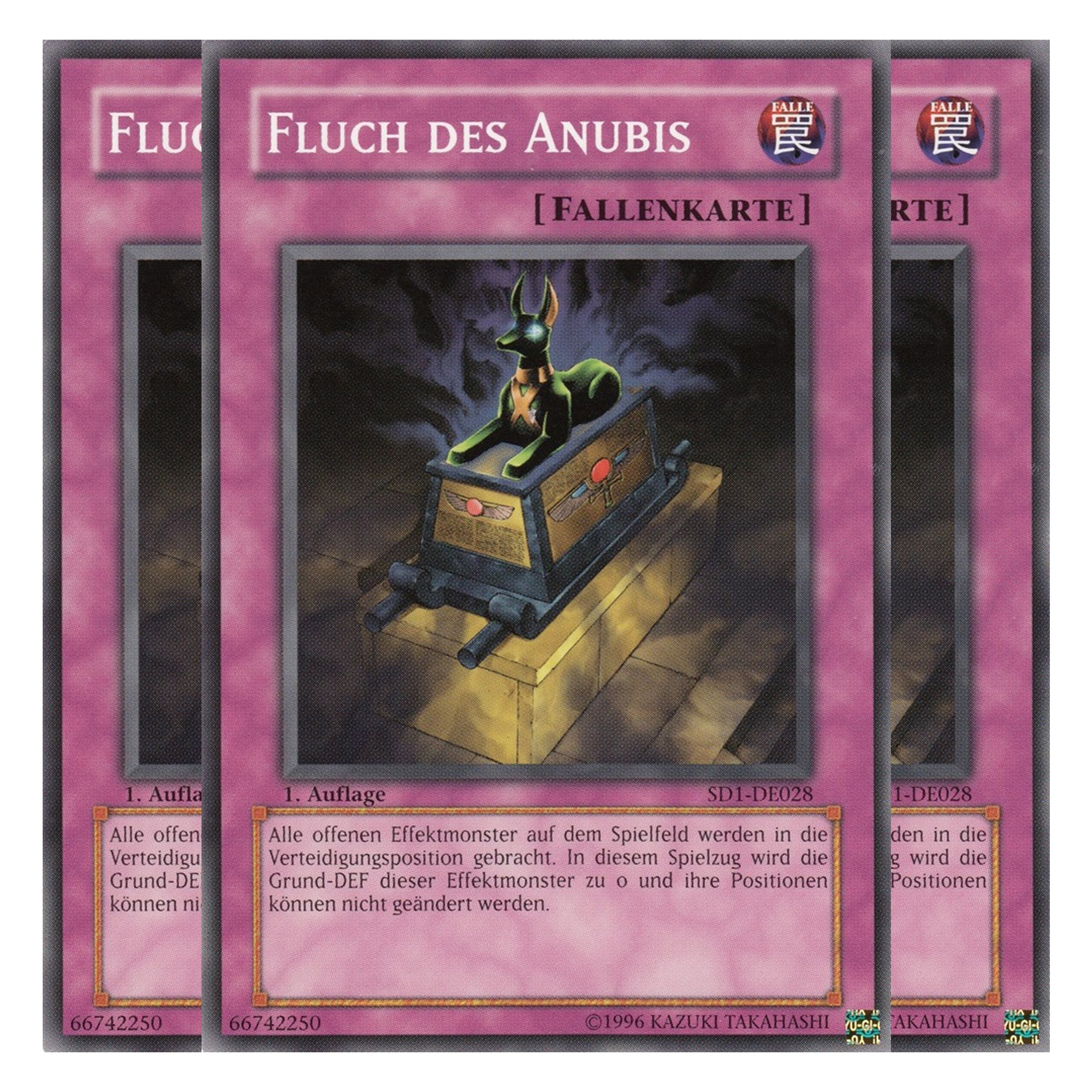 Fluch des Anubis - SD1-DE028 - Common - Deutsch - 1. Auflage - Structure Deck: Dragon's Roar - Playset (3 Kopien)