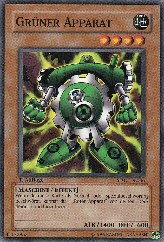Grüner Apparat - SD10-DE006 - Common - Deutsch - 1. Auflage - Structure Deck: Machine Re-Volt - Yugioh