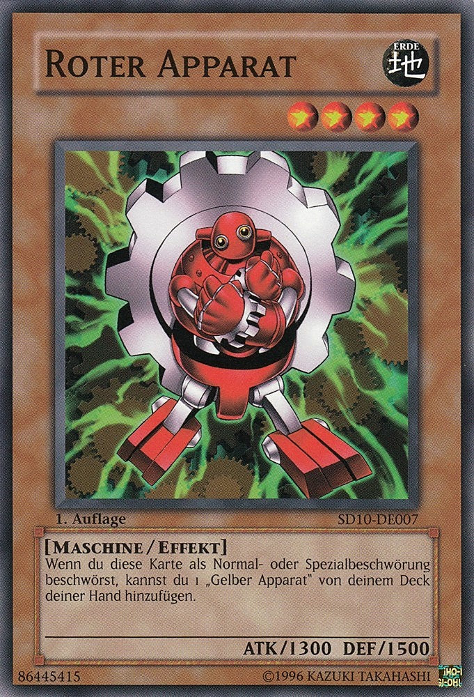 Roter Apparat - SD10-DE007 - Common - Deutsch - 1. Auflage - Structure Deck: Machine Re-Volt - Yugioh