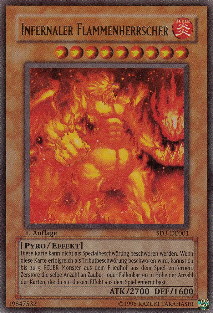 Infernaler Flammenherrscher - SD3-DE001 - Ultra Rare - Deutsch - 1. Auflage - Structure Deck: Blaze of Destruction - Yugioh