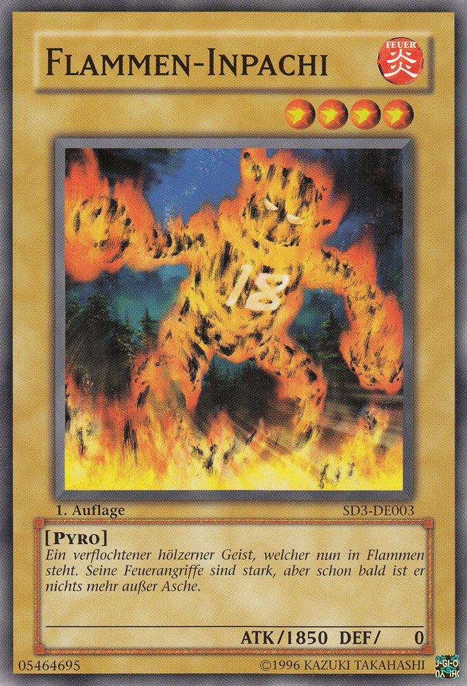 Flammen-Inpachi - SD3-DE003 - Common - Deutsch - 1. Auflage - Structure Deck: Blaze of Destruction - Yugioh