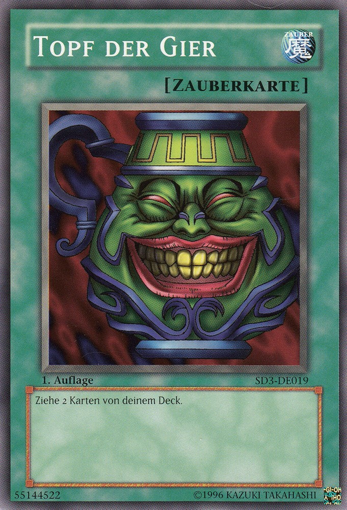 Topf der Gier - SD3-DE019 - Common - Deutsch - 1. Auflage - Structure Deck: Blaze of Destruction - Yugioh