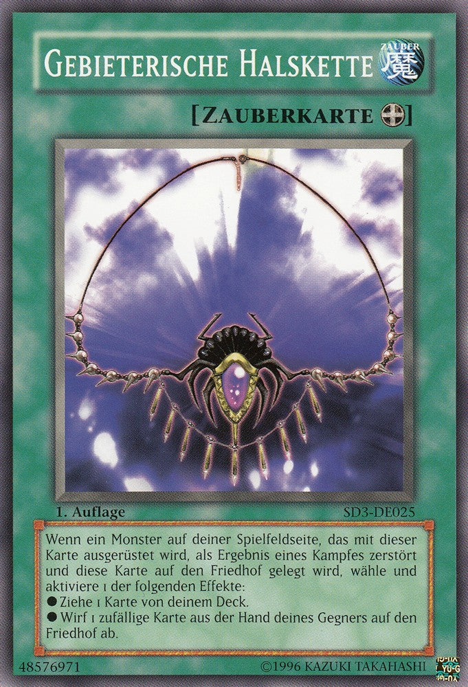 Gebieterische Halskette - SD3-DE025 - Common - Deutsch - 1. Auflage - Structure Deck: Blaze of Destruction - Yugioh