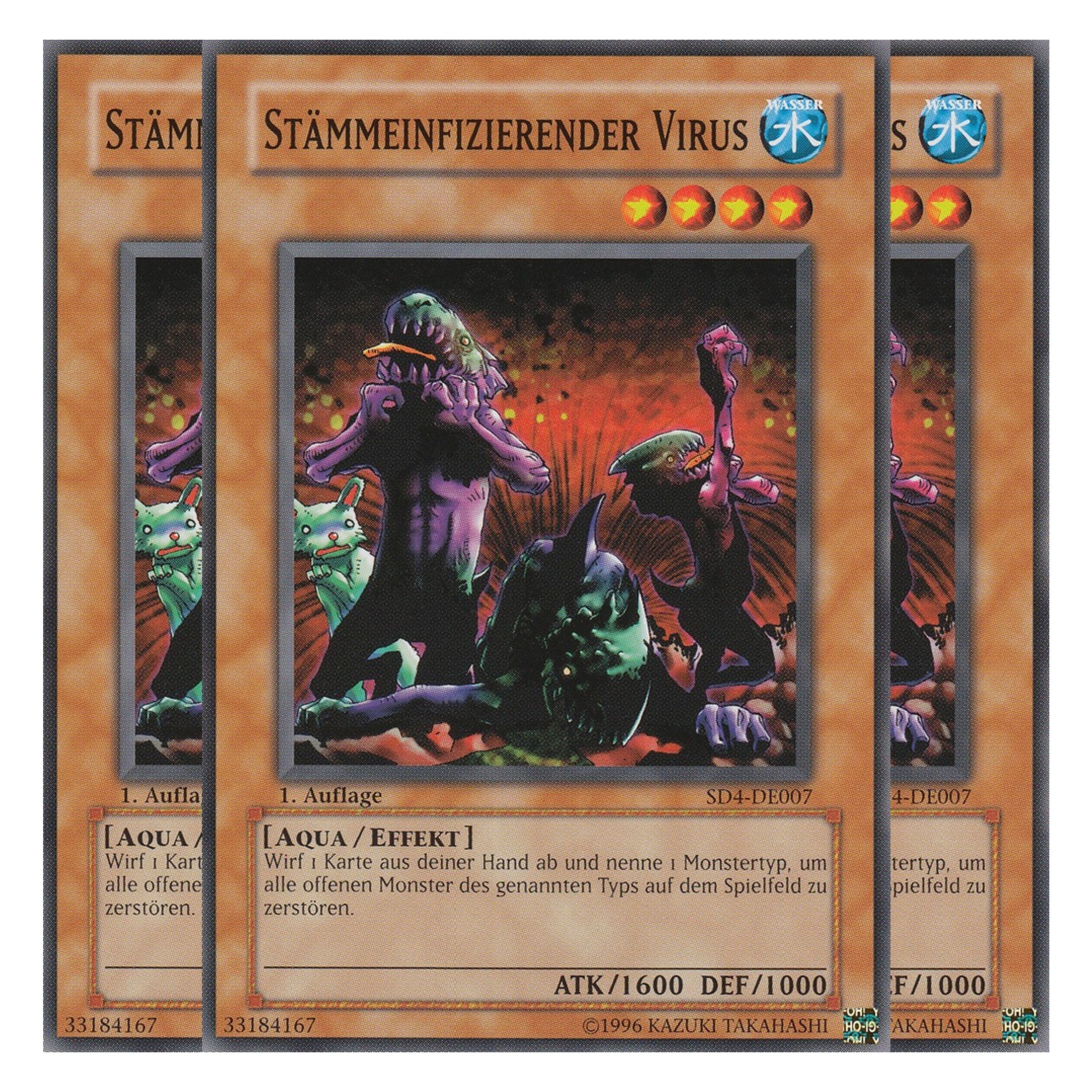 Stämmeinfizierender Virus - SD4-DE007 - Common - Deutsch - 1. Auflage - Structure Deck: Fury From The Deep - Playset (3 Kopien)