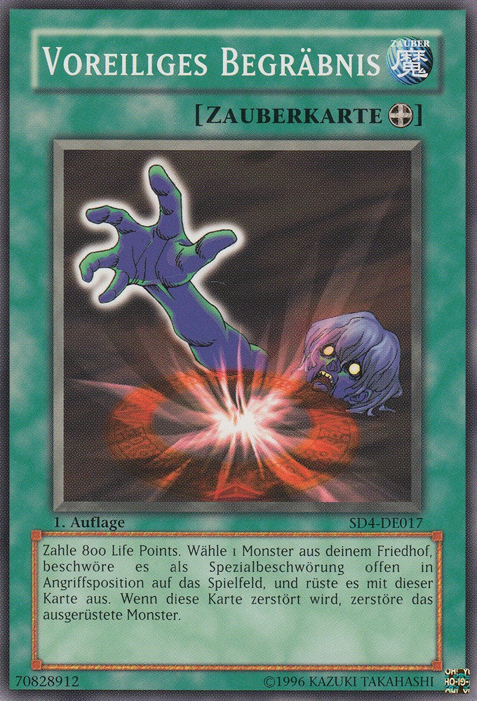 Voreiliges Begräbnis - SD4-DE017 - Common - Deutsch - 1. Auflage - Structure Deck: Fury From The Deep - Yugioh