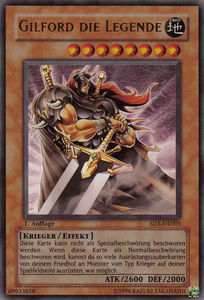 Gilford die Legende - SD5-DE001 - Ultra Rare - Deutsch - 1. Auflage - Structure Deck: Warrior's Triumph - Yugioh