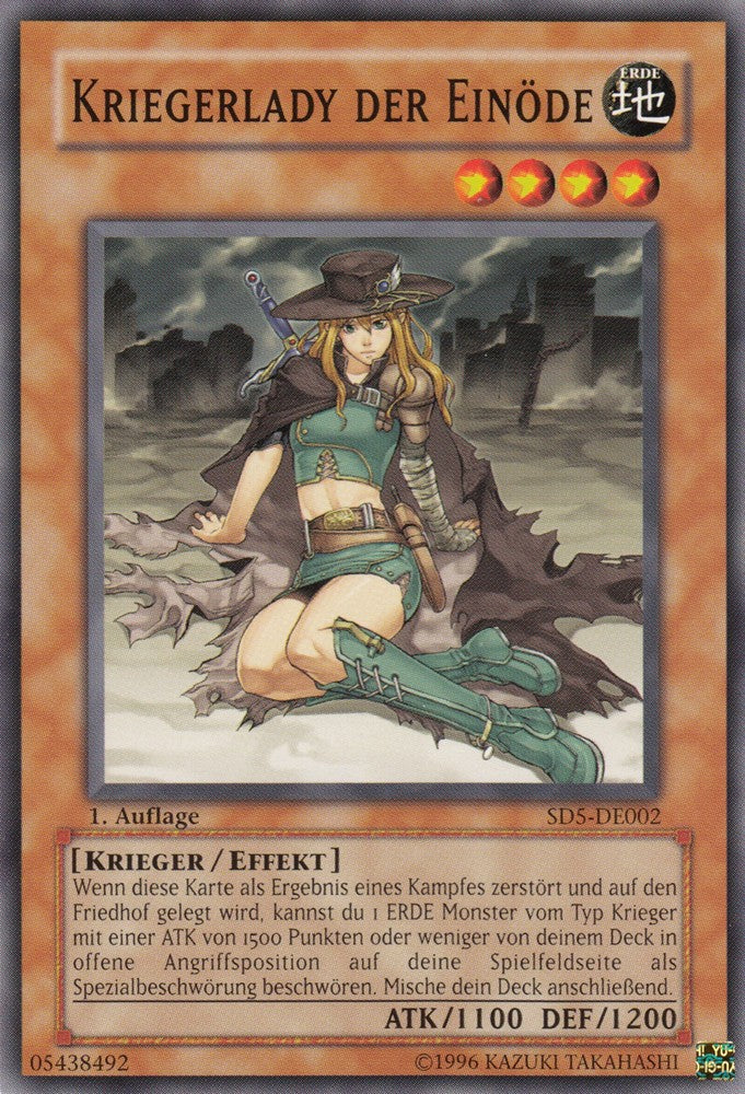 Kriegerlady der Einöde - SD5-DE002 - Common - Deutsch - 1. Auflage - Structure Deck: Warrior's Triumph - Yugioh