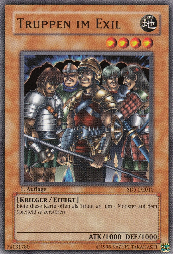 Truppen im Exil - SD5-DE010 - Common - Deutsch - 1. Auflage - Structure Deck: Warrior's Triumph - Yugioh