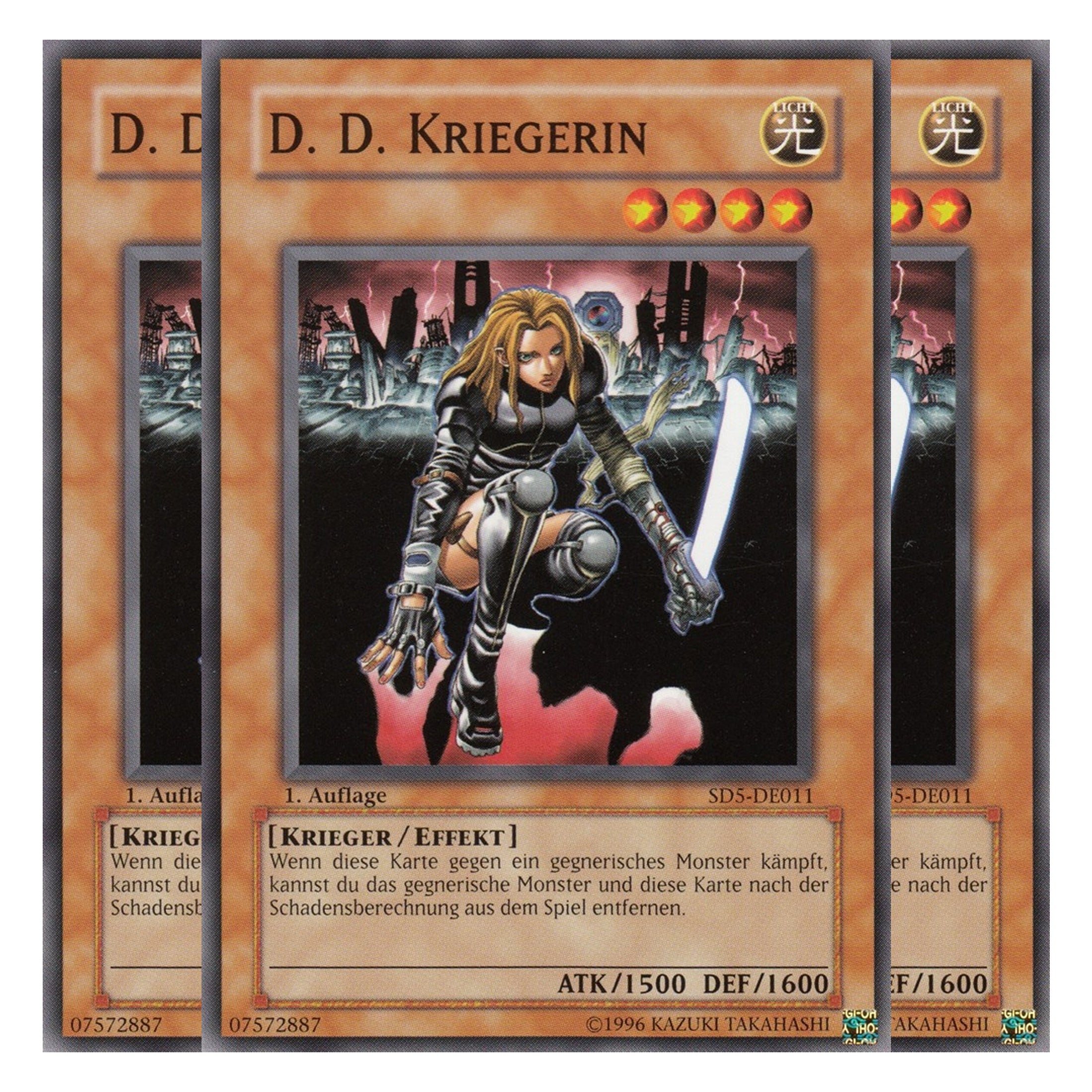 D. D. Kriegerin - SD5-DE011 - Common - Deutsch - 1. Auflage - Structure Deck: Warrior's Triumph - Playset (3 Kopien)