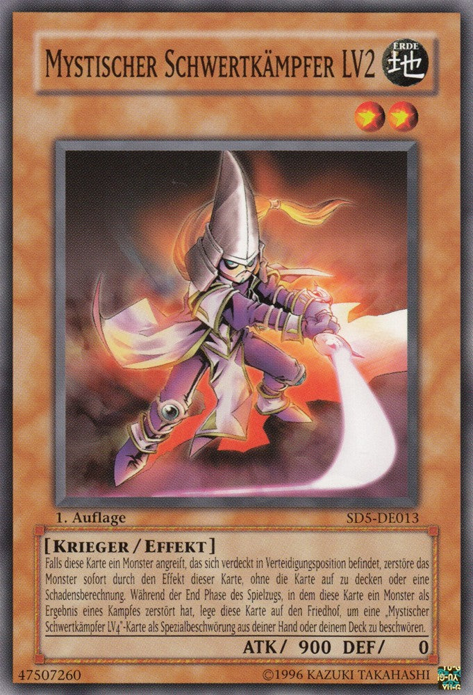 Mystischer Schwertkämpfer LV2 - SD5-DE013 - Common - Deutsch - 1. Auflage - Structure Deck: Warrior's Triumph - Yugioh