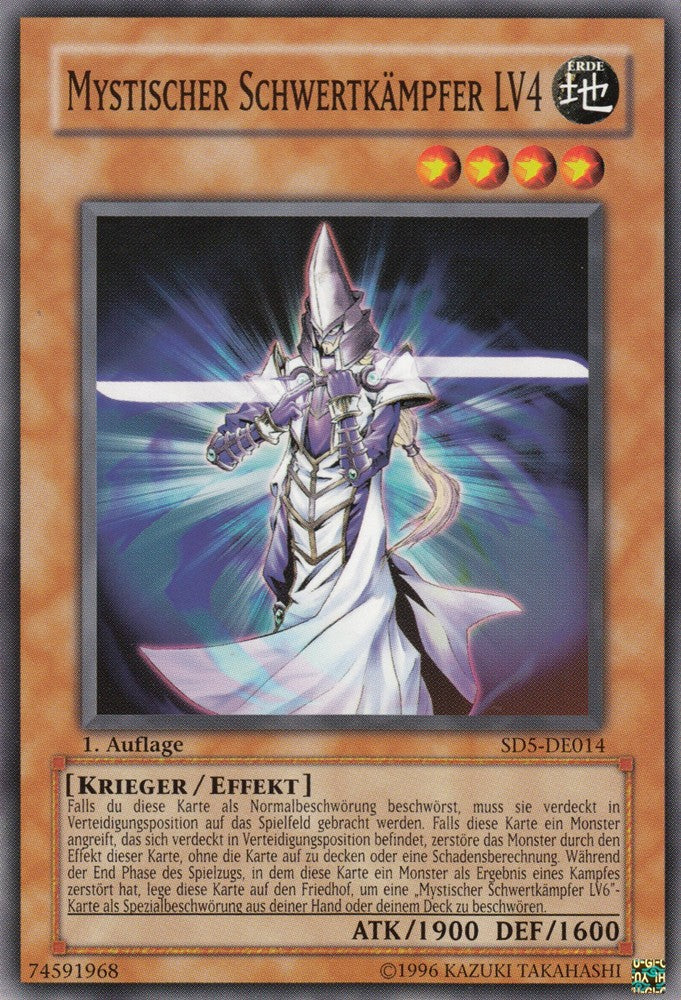 Mystischer Schwertkämpfer LV4 - SD5-DE014 - Common - Deutsch - 1. Auflage - Structure Deck: Warrior's Triumph - Yugioh