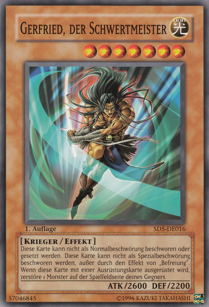 Gerfried, der Schwertmeister - SD5-DE016 - Common - Deutsch - 1. Auflage - Structure Deck: Warrior's Triumph - Yugioh