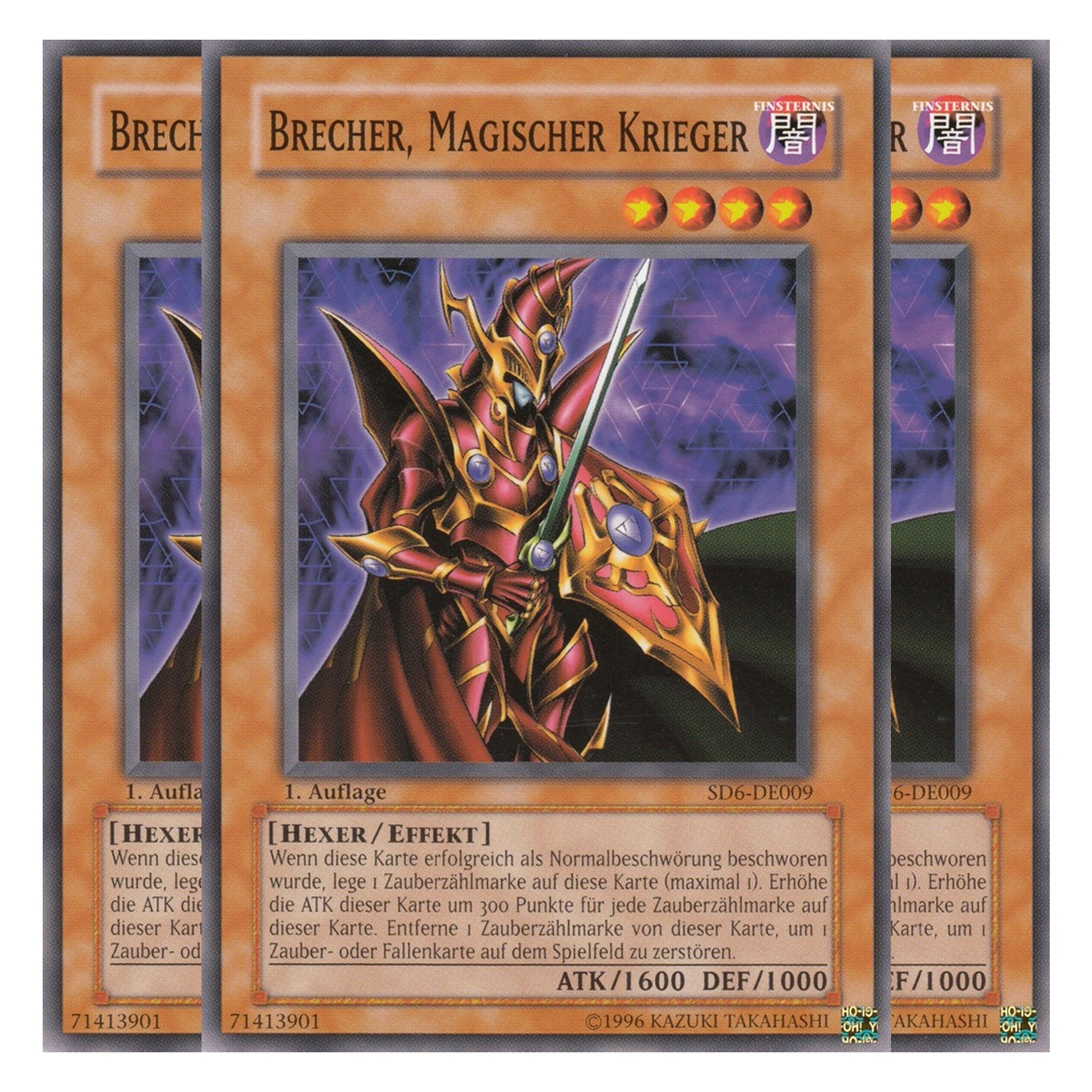 Brecher, Magischer Krieger - SD6-DE009 - Common - Deutsch - 1. Auflage - Structure Deck: Spellcaster's Judgment - Playset (3 Kopien)
