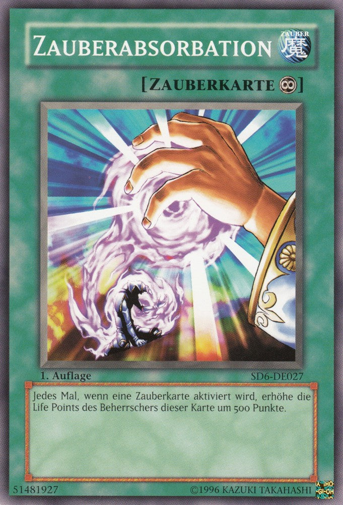 Zauberabsorbtion - SD6-DE027 - Common - Deutsch - 1. Auflage - Structure Deck: Warrior's Triumph - Yugioh