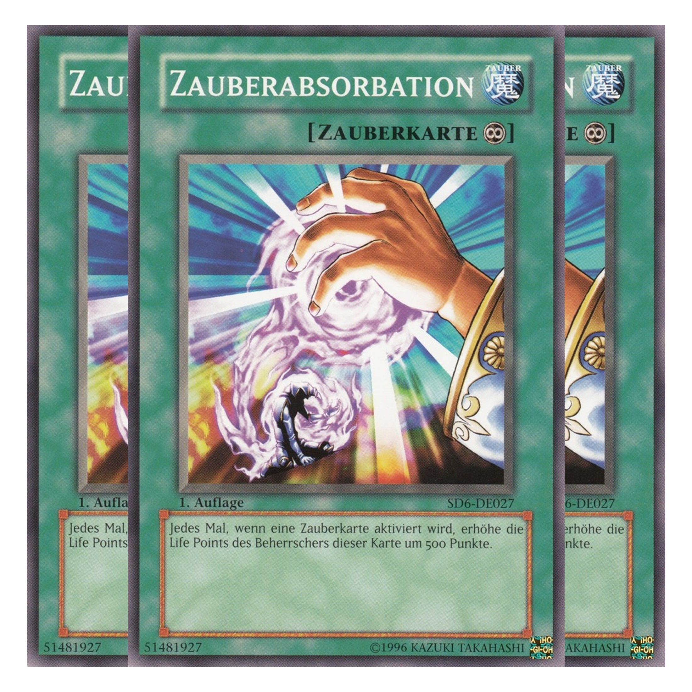 Zauberabsorbtion - SD6-DE027 - Common - Deutsch - 1. Auflage - Structure Deck: Spellcaster's Judgment - Playset (3 Kopien)