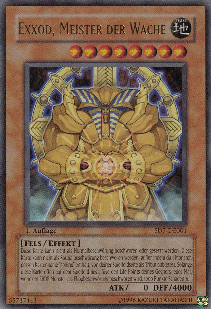 Exxod, Meister der Wache - SD7-DE001 - Ultra Rare - Deutsch - 1. Auflage - Structure Deck: Invincible Fortress - Yugioh